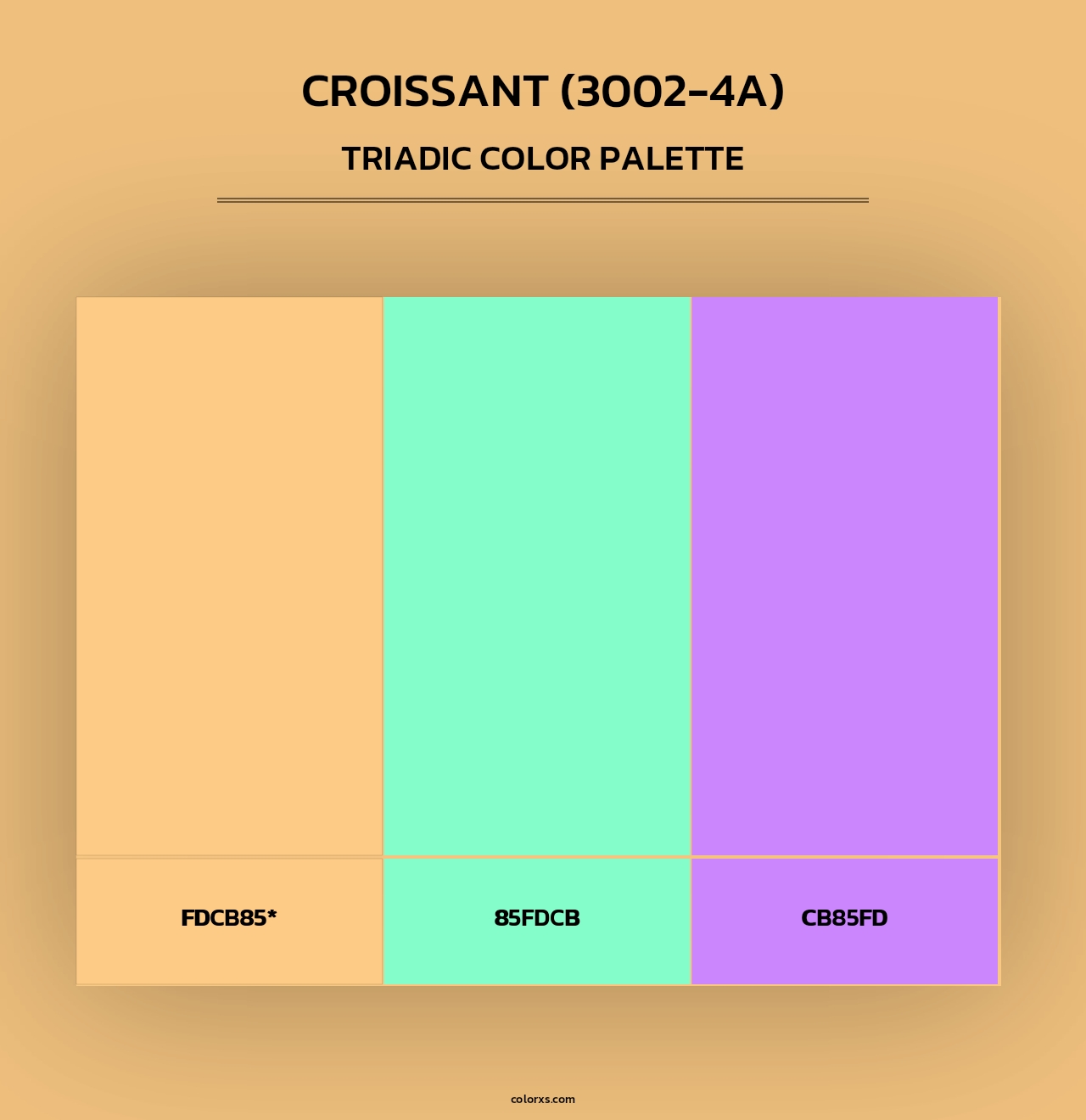 Croissant (3002-4A) - Triadic Color Palette