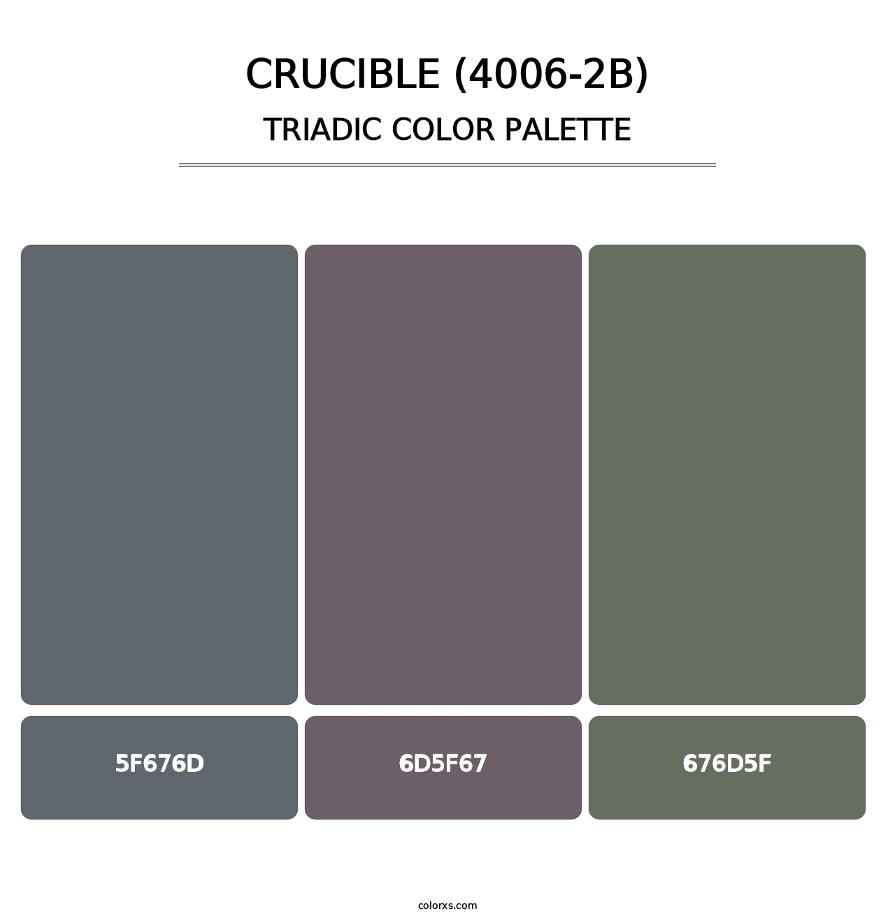Crucible (4006-2B) - Triadic Color Palette
