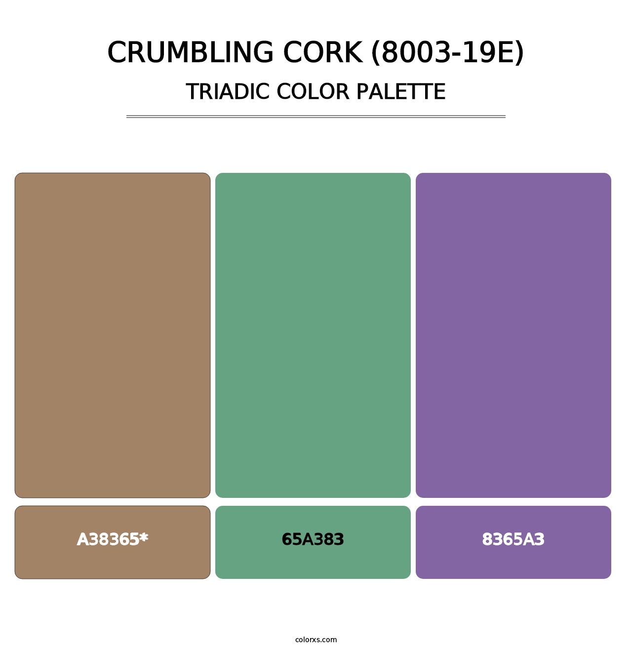 Crumbling Cork (8003-19E) - Triadic Color Palette