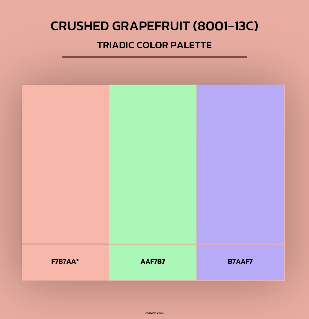 Crushed Grapefruit (8001-13C) - Triadic Color Palette