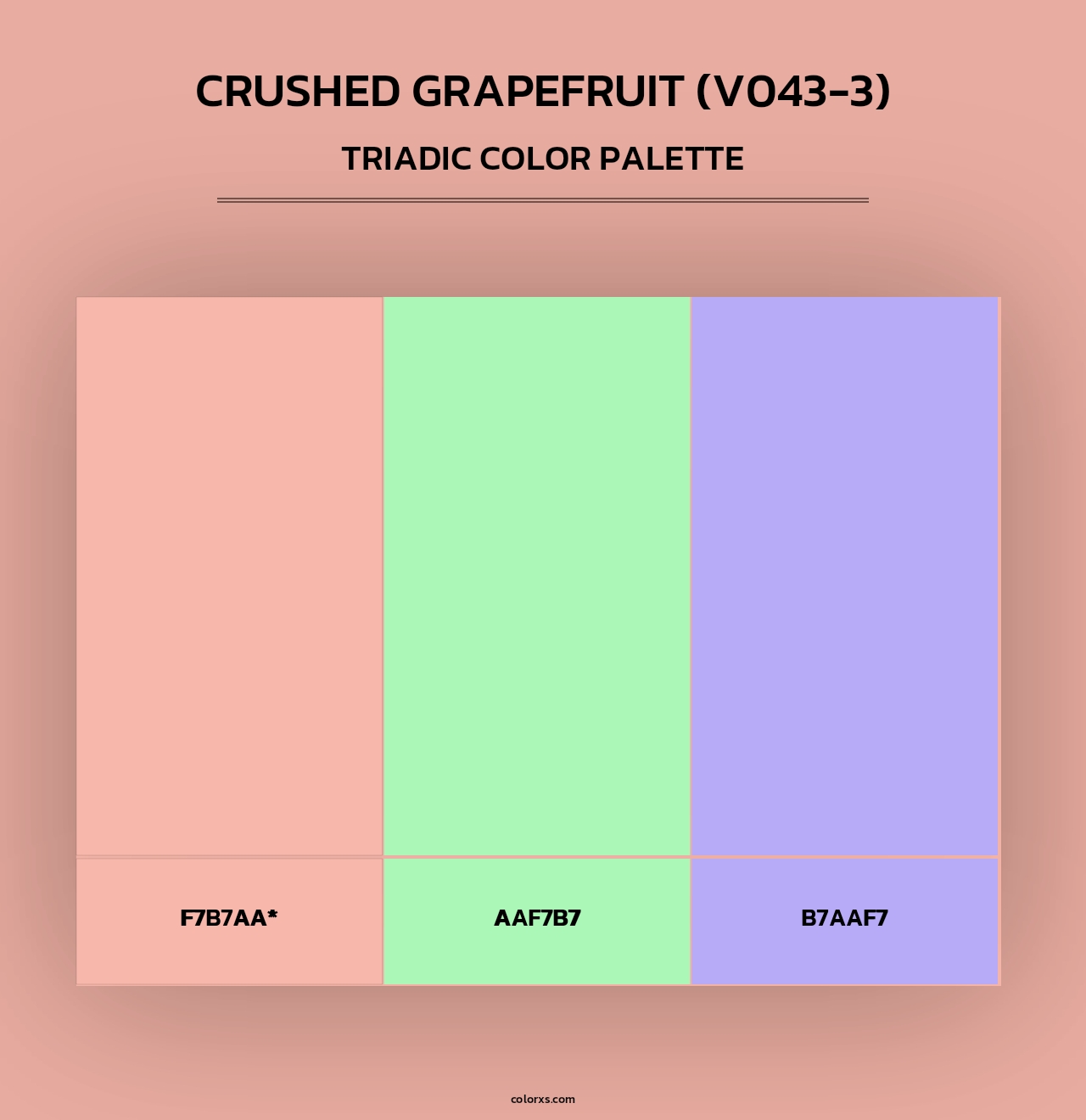 Crushed Grapefruit (V043-3) - Triadic Color Palette