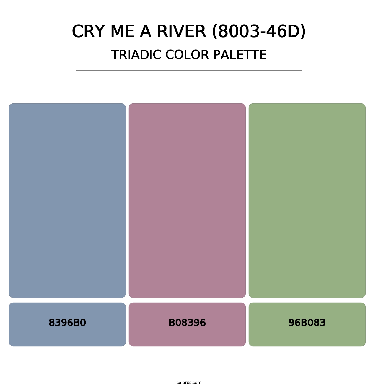 Cry Me a River (8003-46D) - Triadic Color Palette