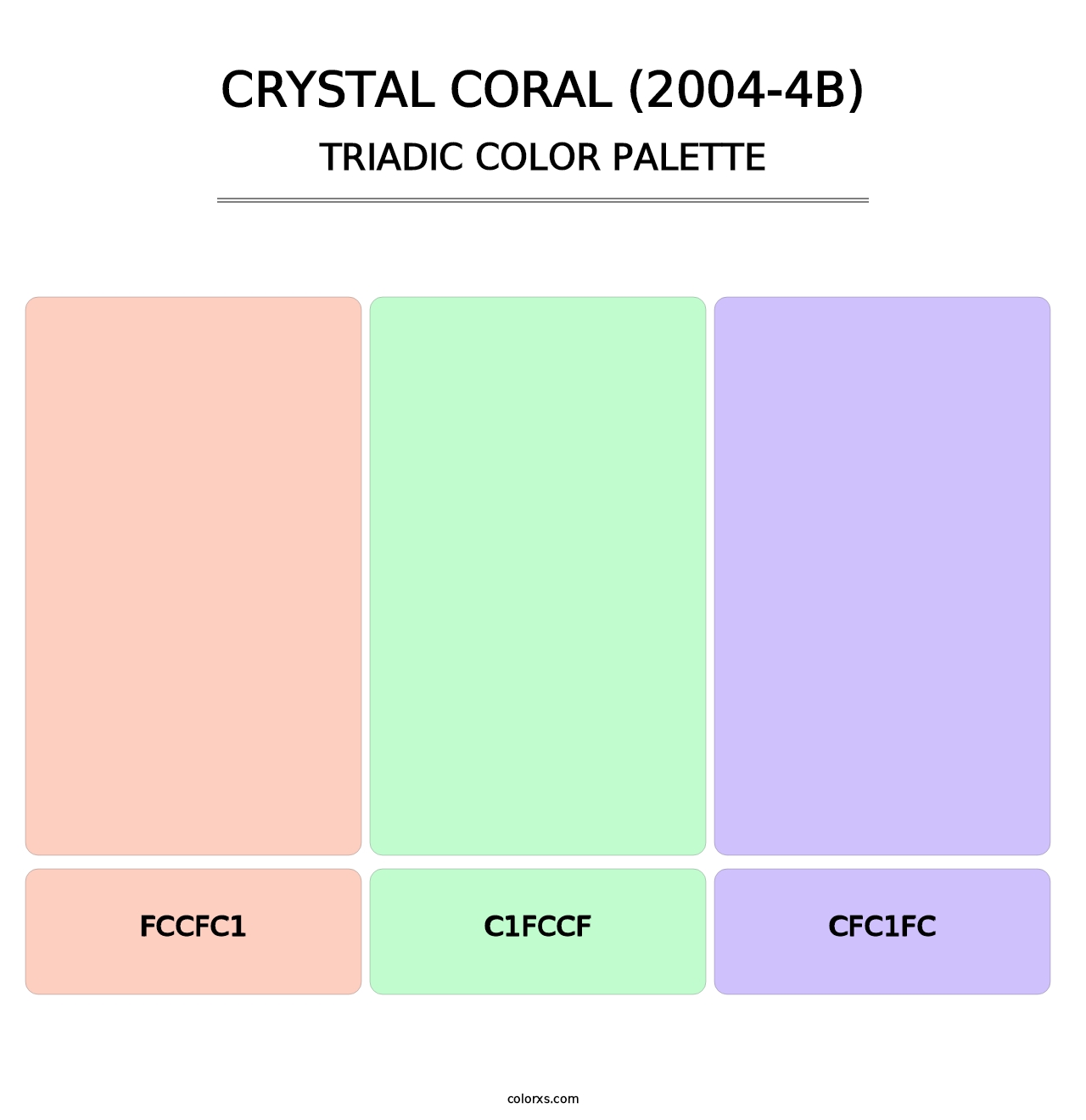 Crystal Coral (2004-4B) - Triadic Color Palette