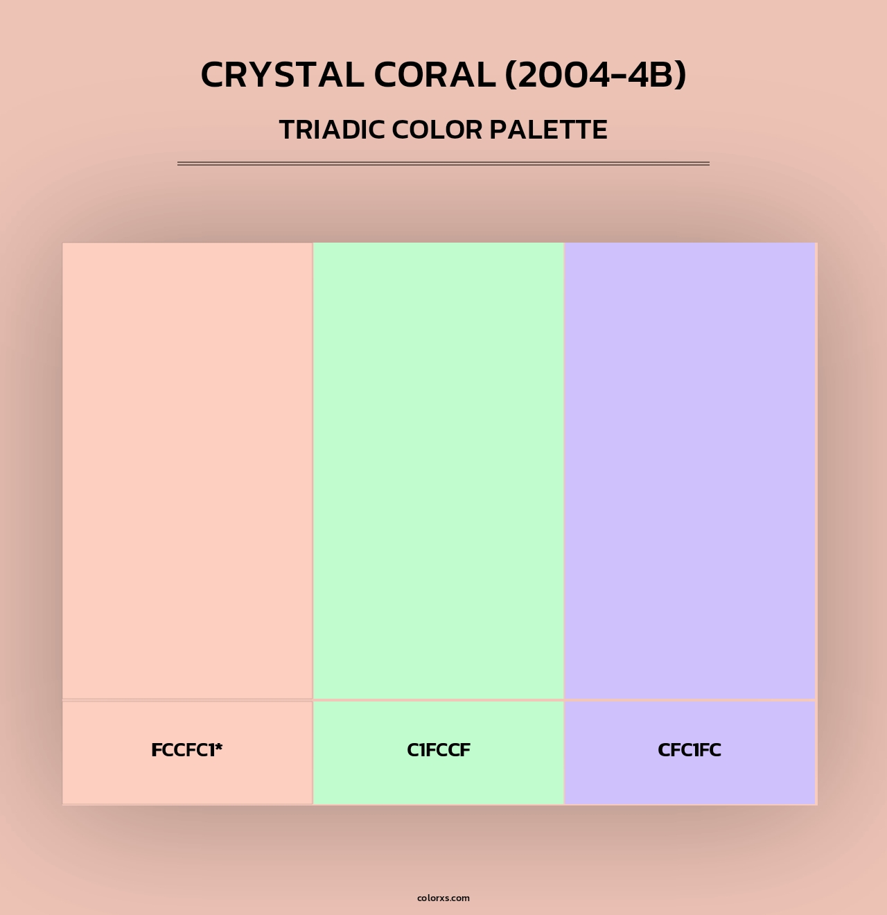 Crystal Coral (2004-4B) - Triadic Color Palette