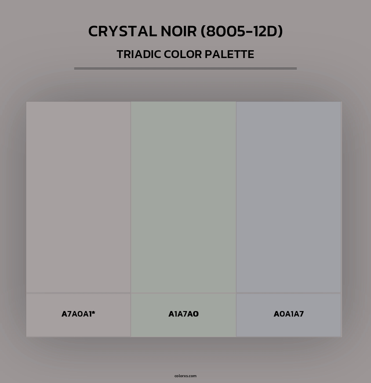 Crystal Noir (8005-12D) - Triadic Color Palette