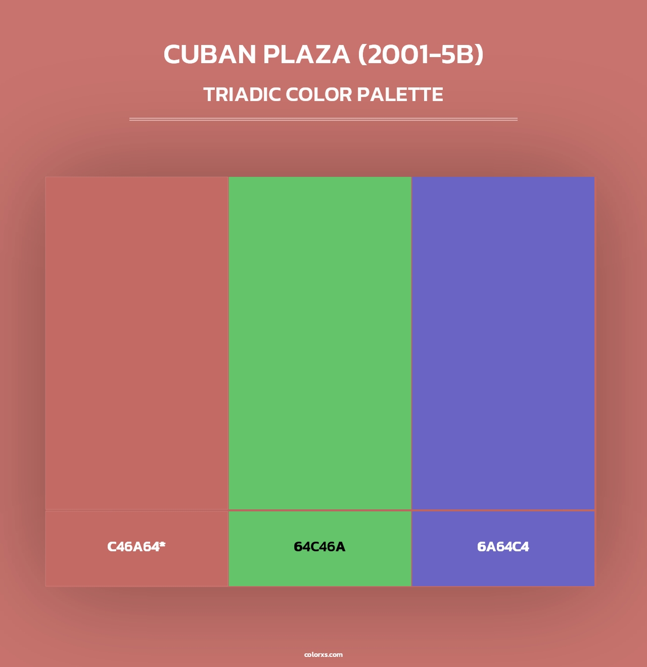 Cuban Plaza (2001-5B) - Triadic Color Palette