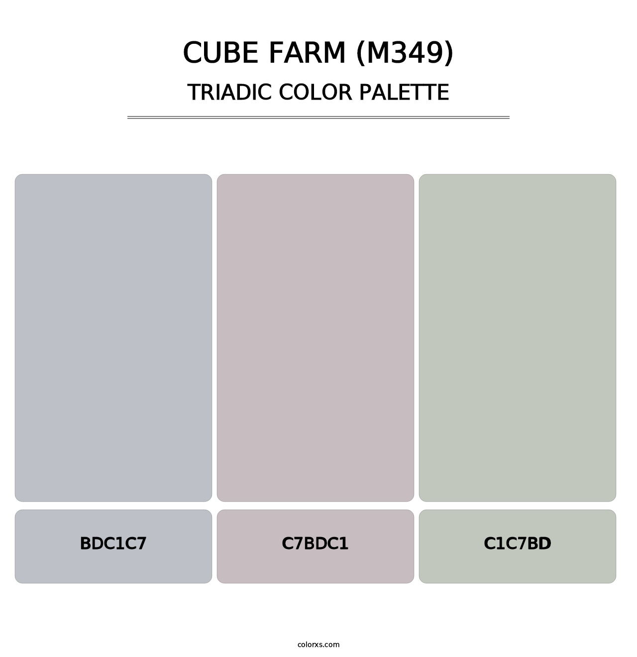 Cube Farm (M349) - Triadic Color Palette
