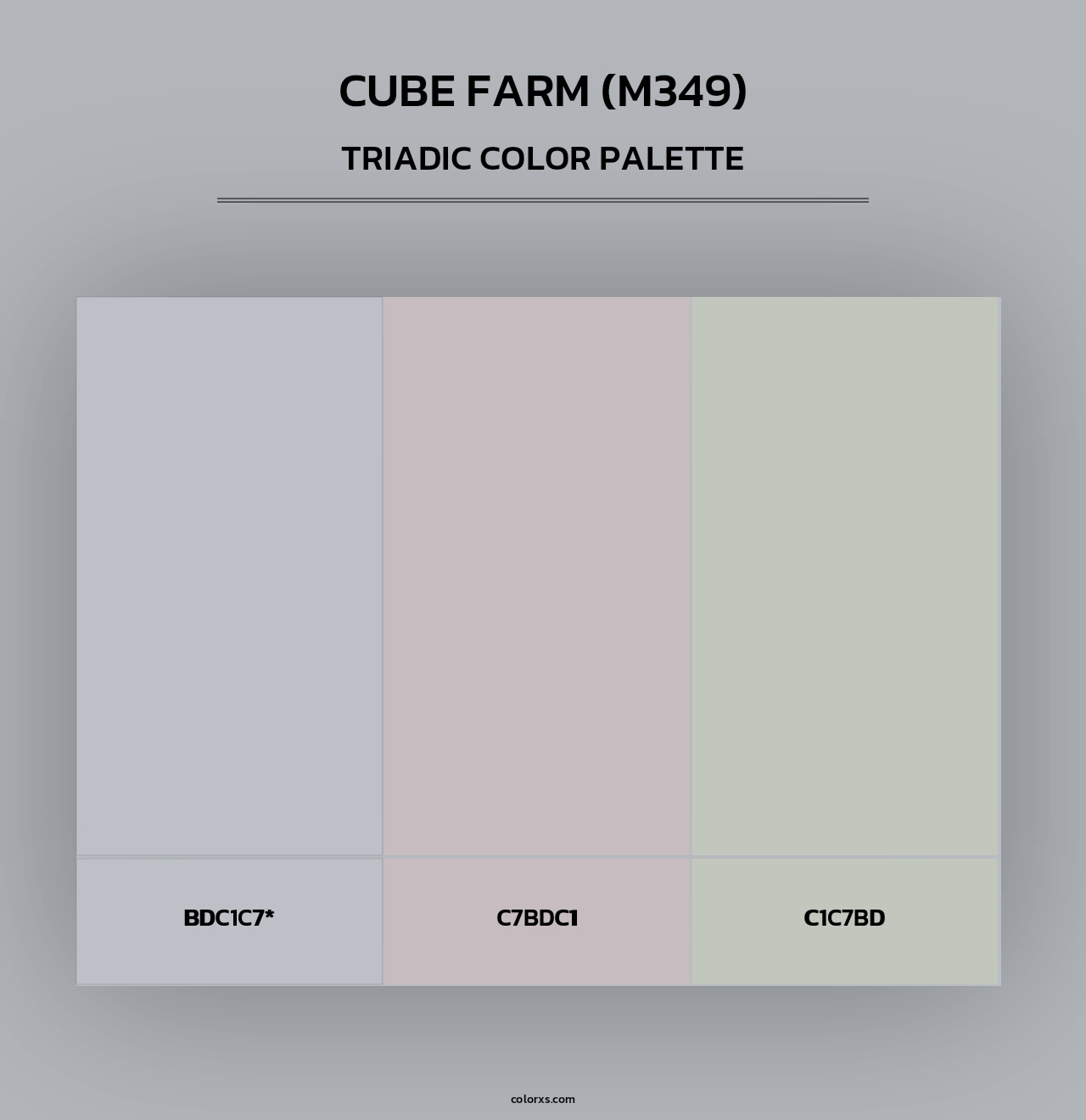Cube Farm (M349) - Triadic Color Palette