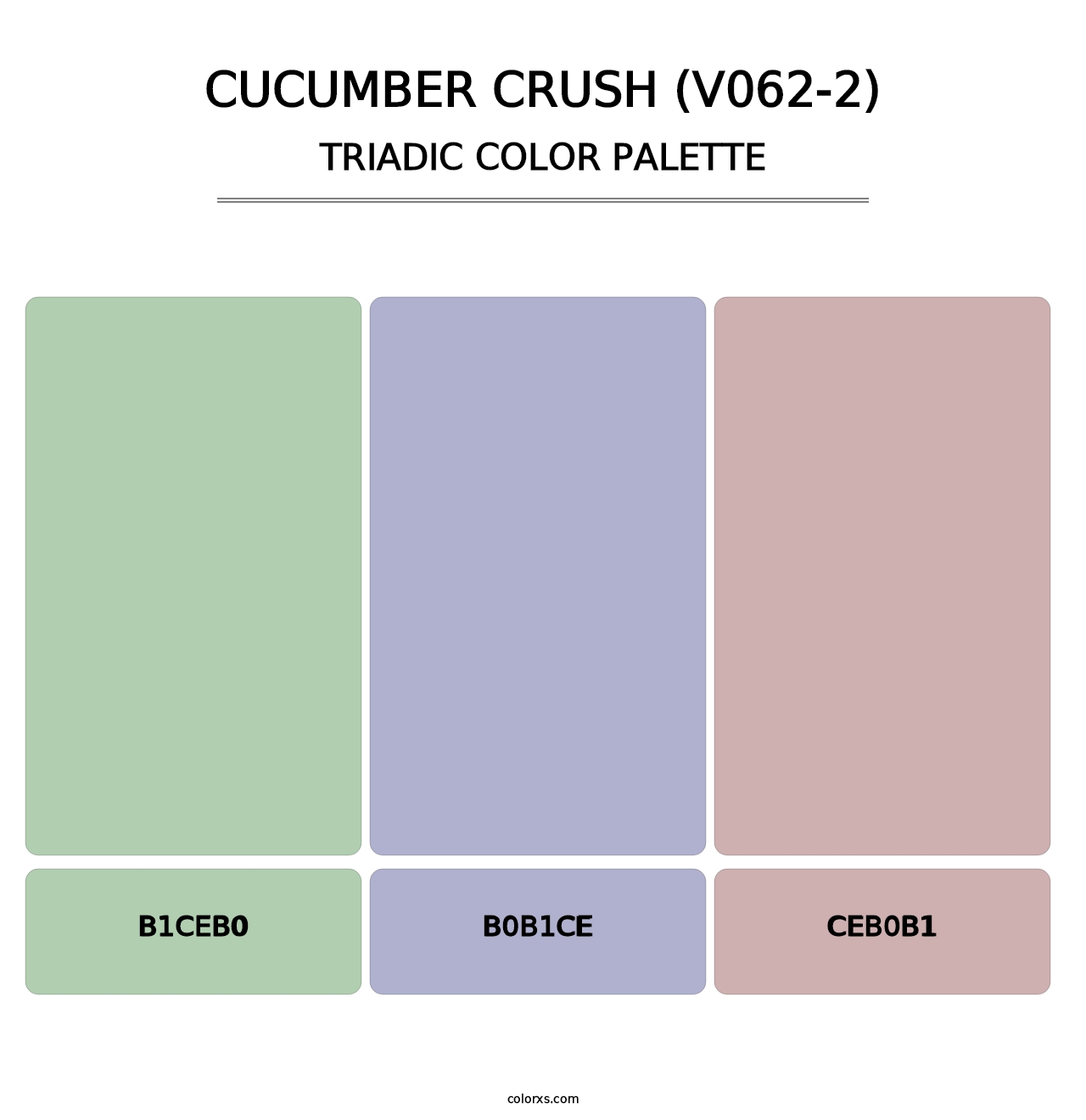 Cucumber Crush (V062-2) - Triadic Color Palette