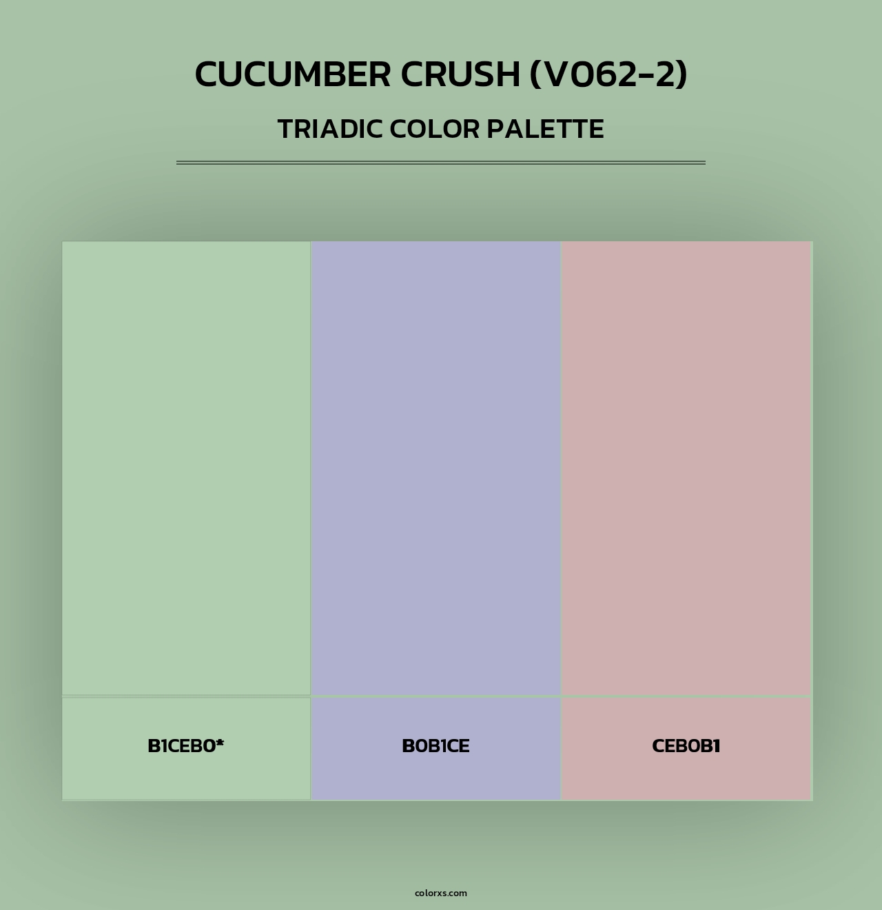 Cucumber Crush (V062-2) - Triadic Color Palette