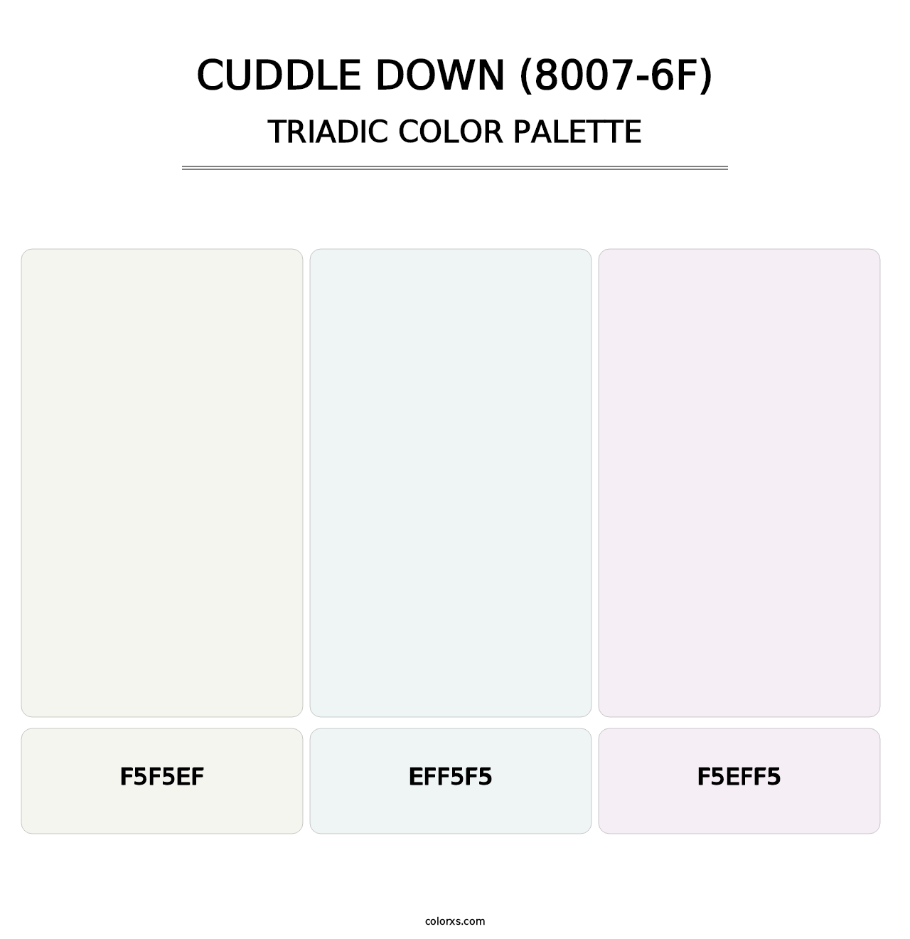 Cuddle Down (8007-6F) - Triadic Color Palette
