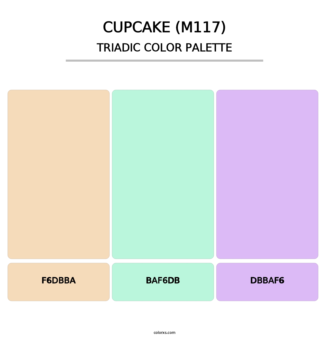 Cupcake (M117) - Triadic Color Palette