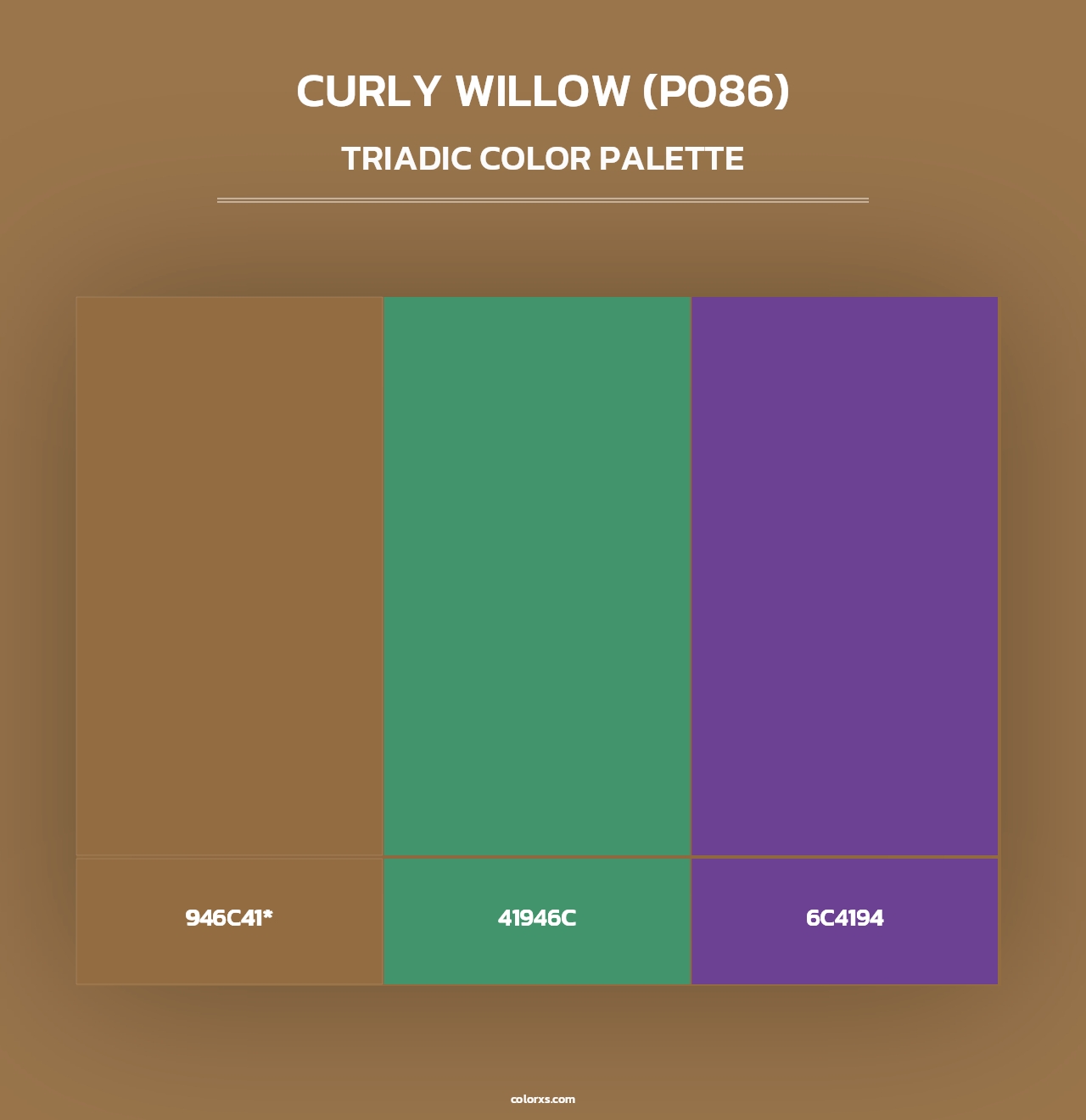 Curly Willow (P086) - Triadic Color Palette