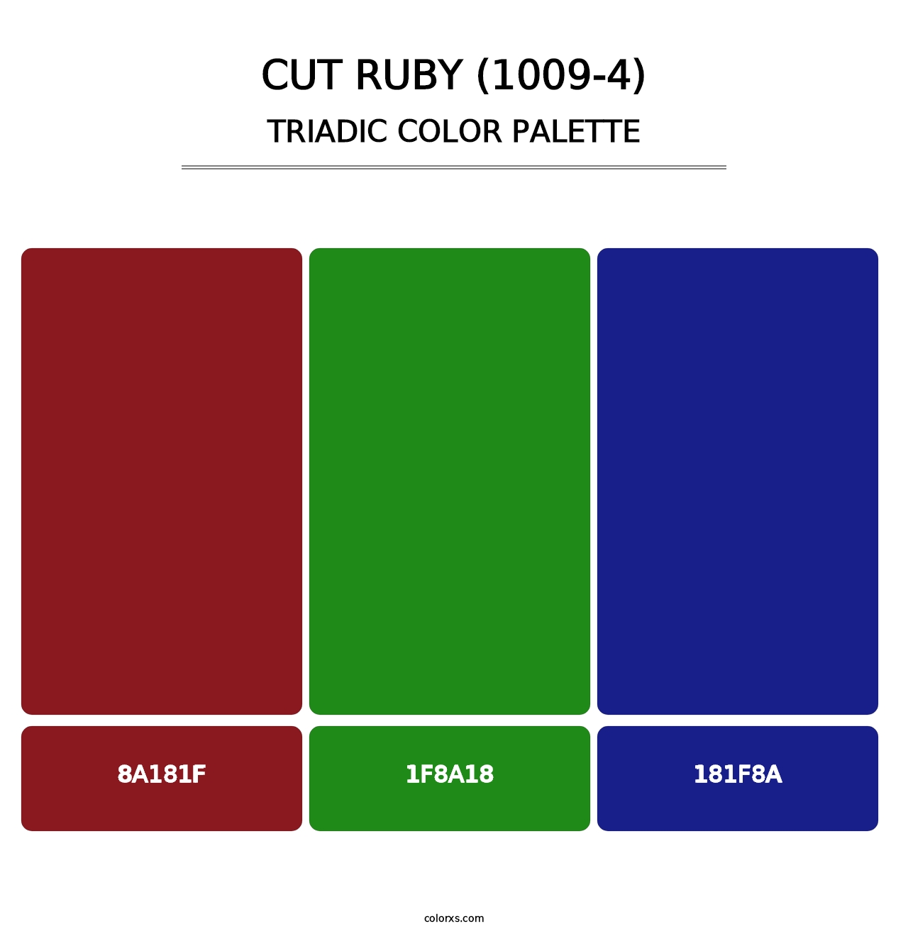 Cut Ruby (1009-4) - Triadic Color Palette