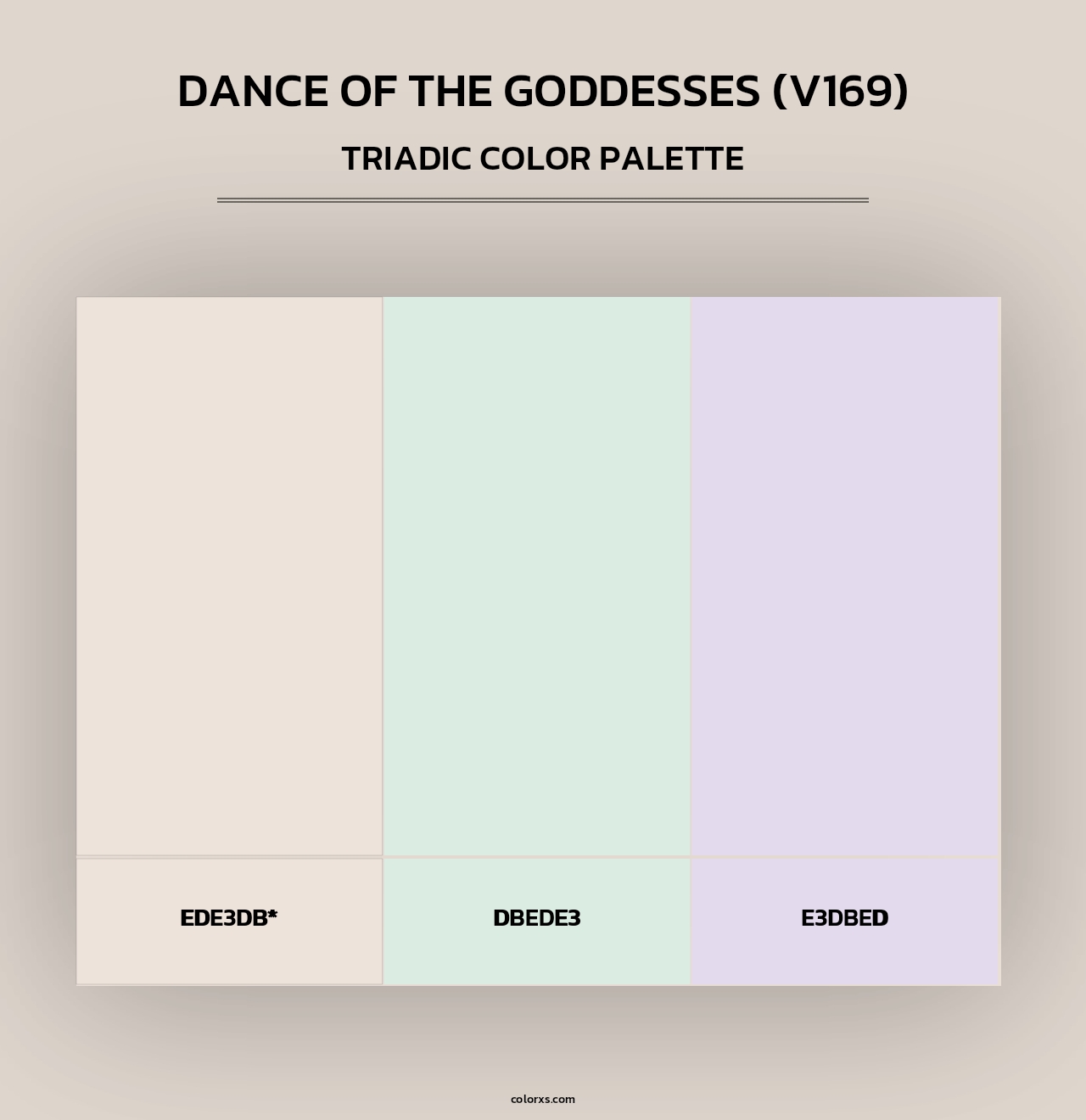 Dance of the Goddesses (V169) - Triadic Color Palette