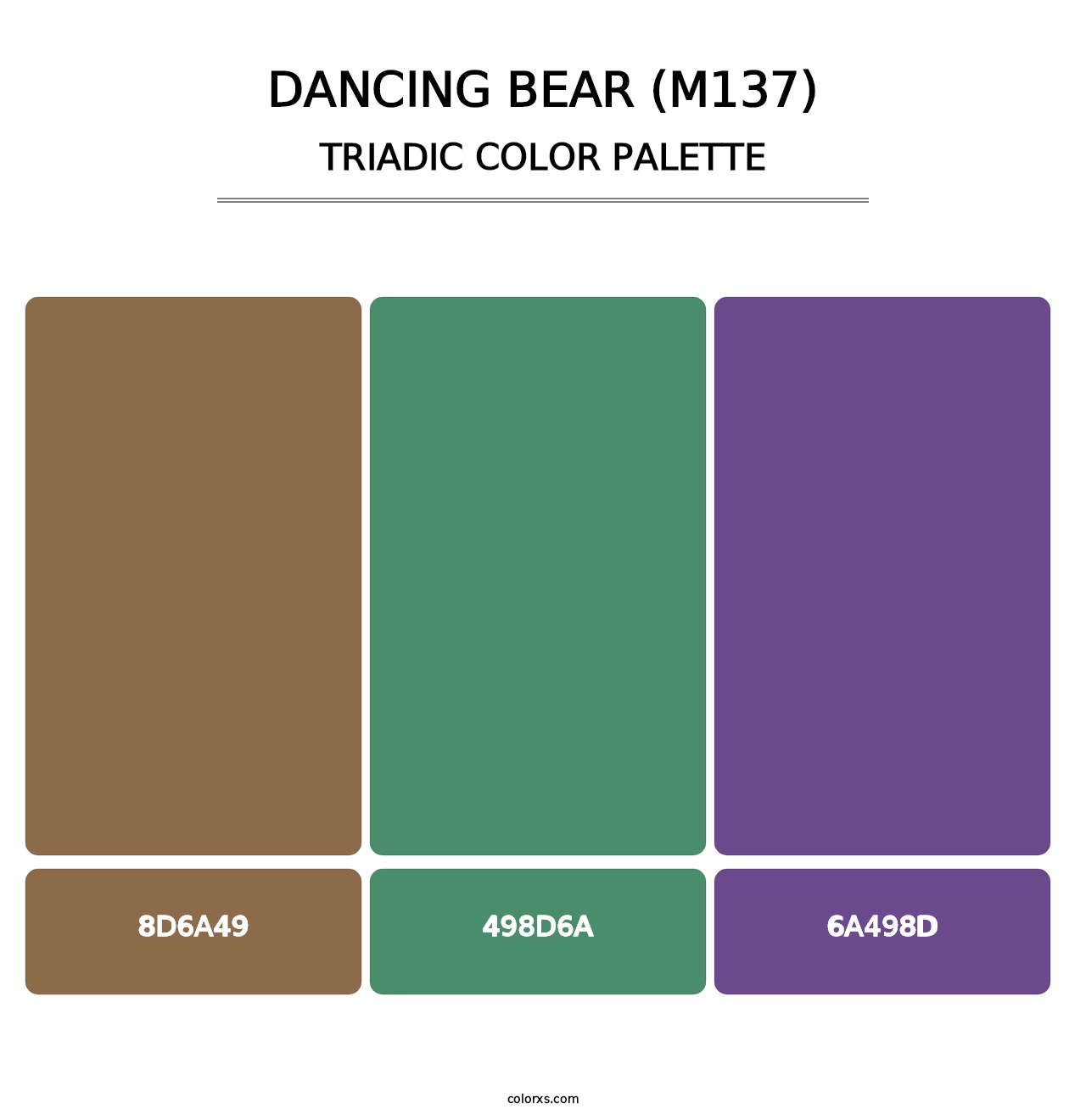 Dancing Bear (M137) - Triadic Color Palette