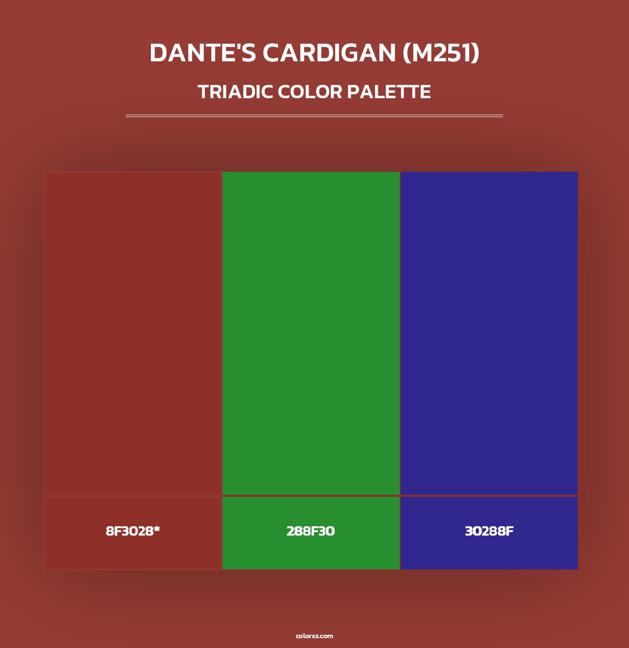 Dante's Cardigan (M251) - Triadic Color Palette