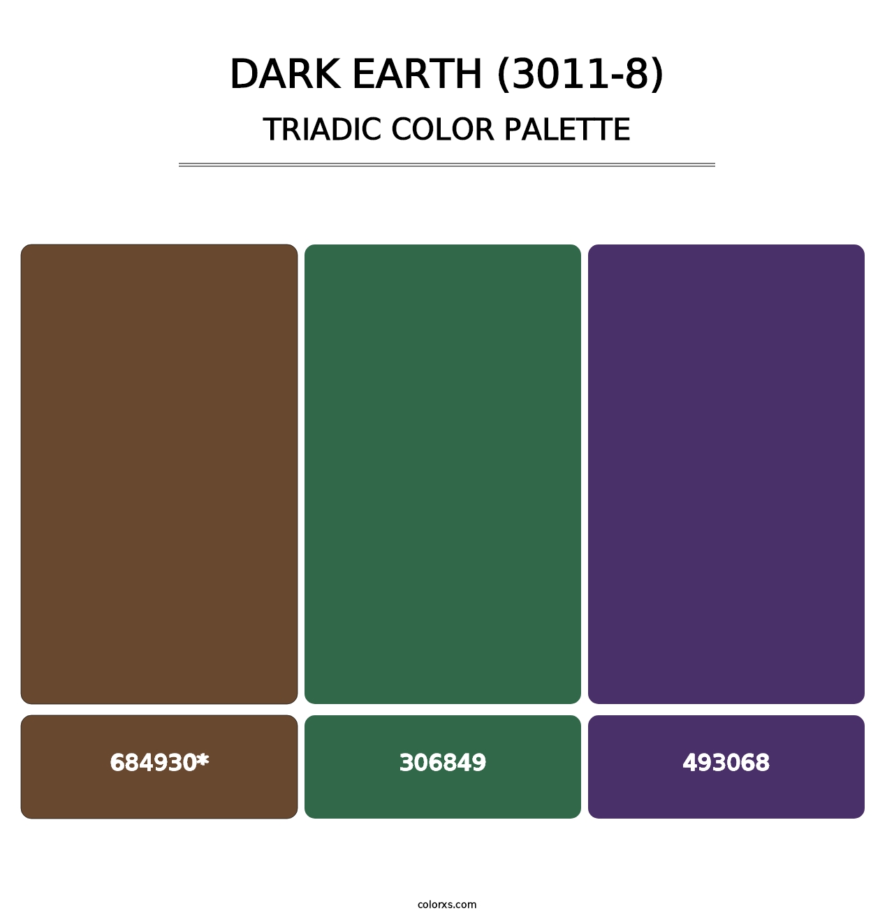 Dark Earth (3011-8) - Triadic Color Palette