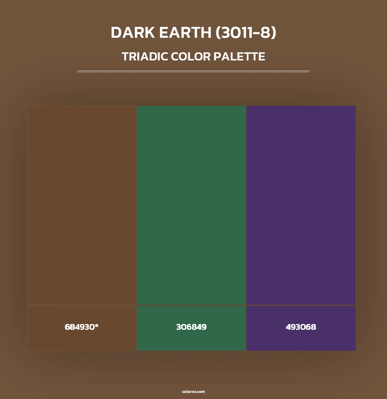 Dark Earth (3011-8) - Triadic Color Palette