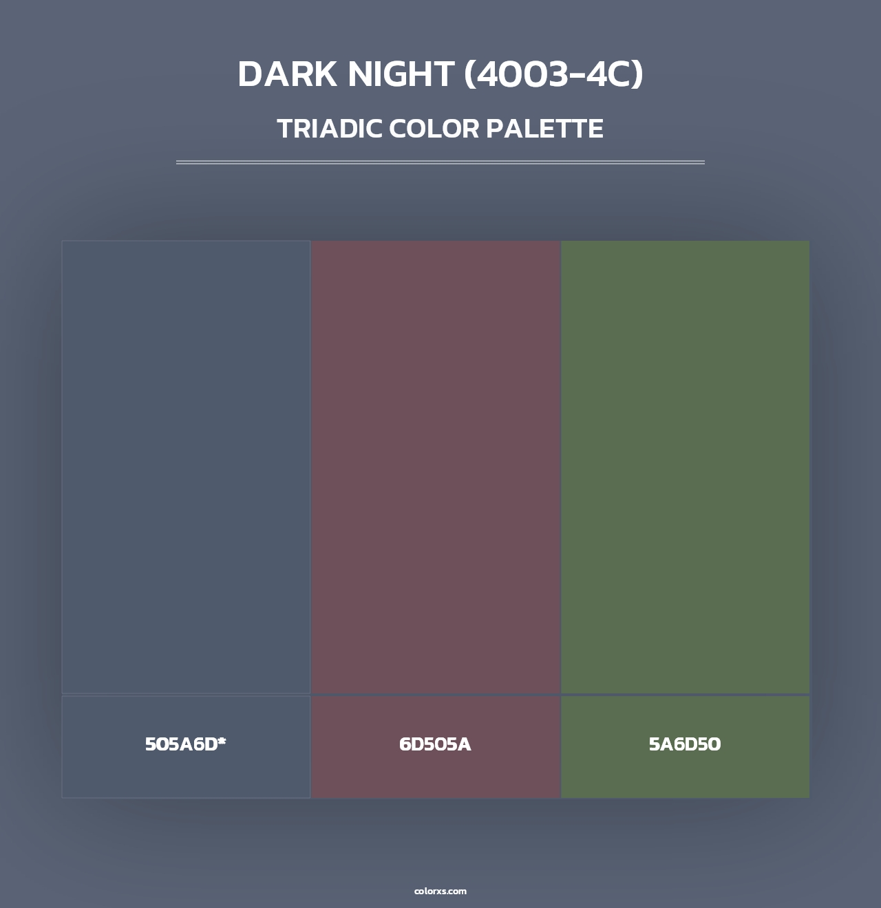 Dark Night (4003-4C) - Triadic Color Palette