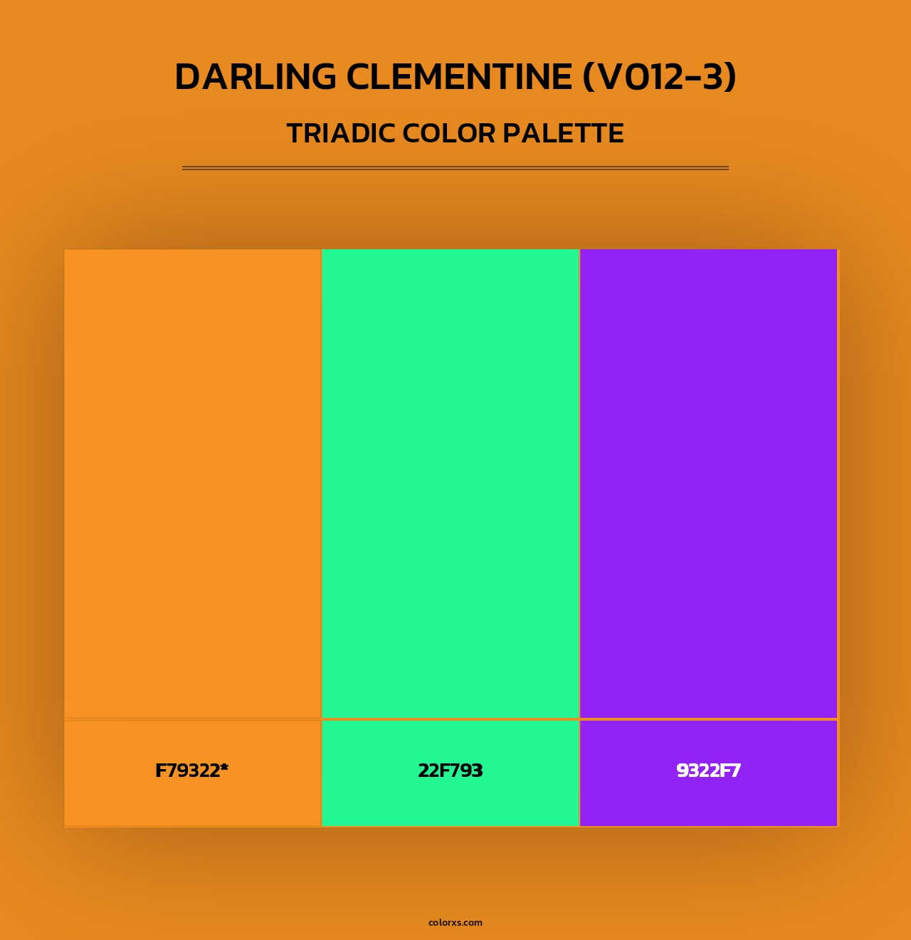 Darling Clementine (V012-3) - Triadic Color Palette