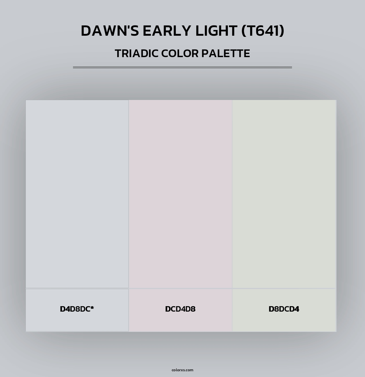 Dawn's Early Light (T641) - Triadic Color Palette