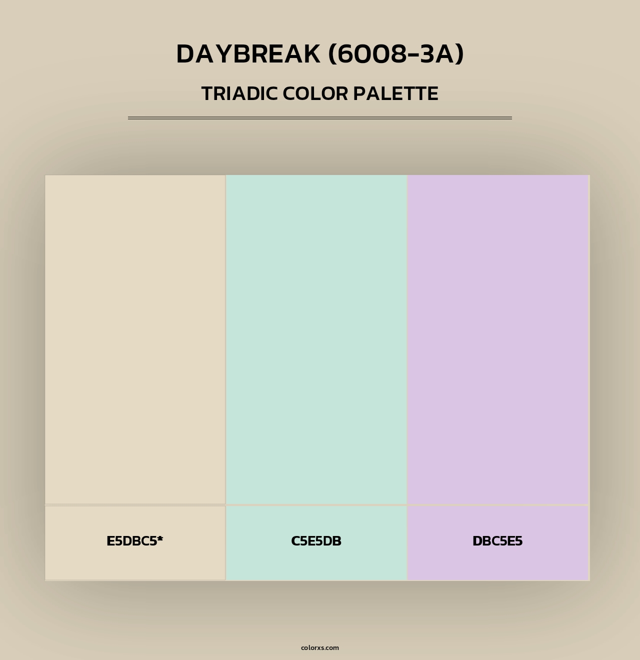 Daybreak (6008-3A) - Triadic Color Palette