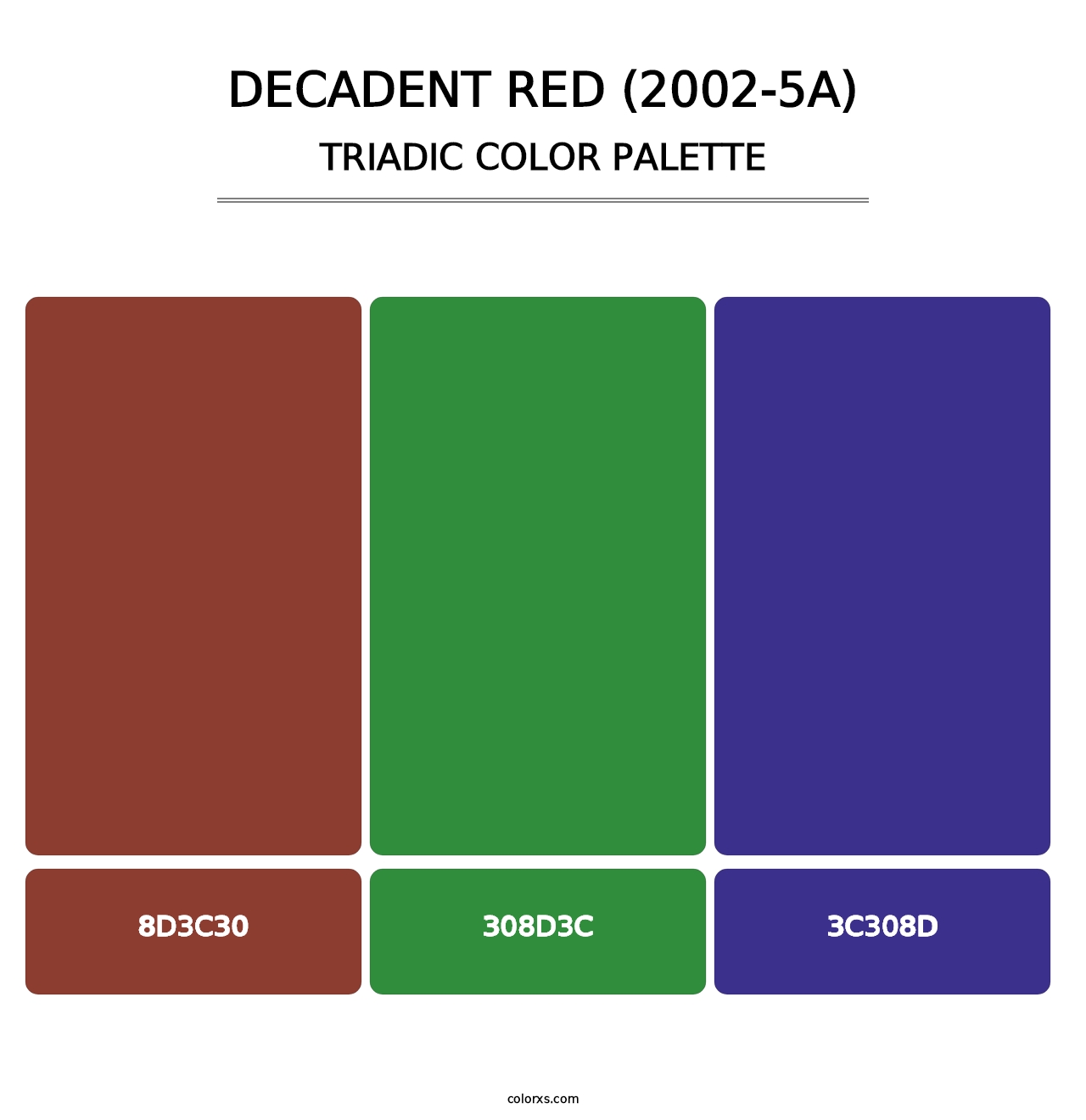 Decadent Red (2002-5A) - Triadic Color Palette