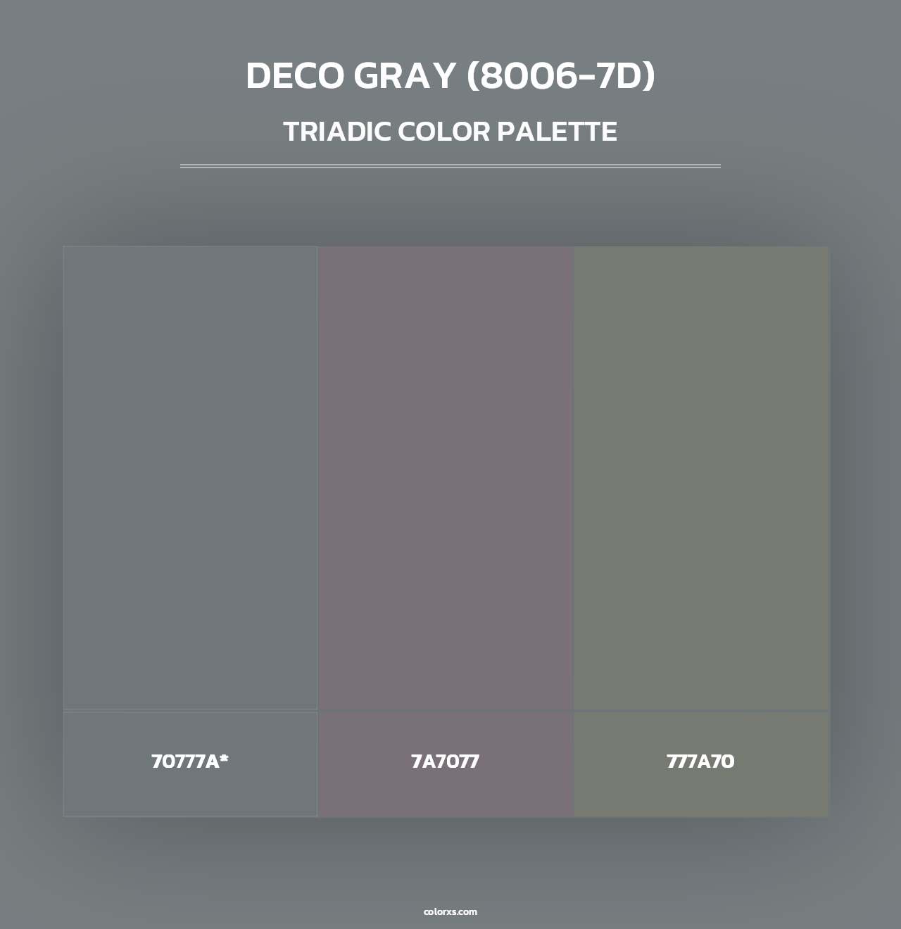 Deco Gray (8006-7D) - Triadic Color Palette