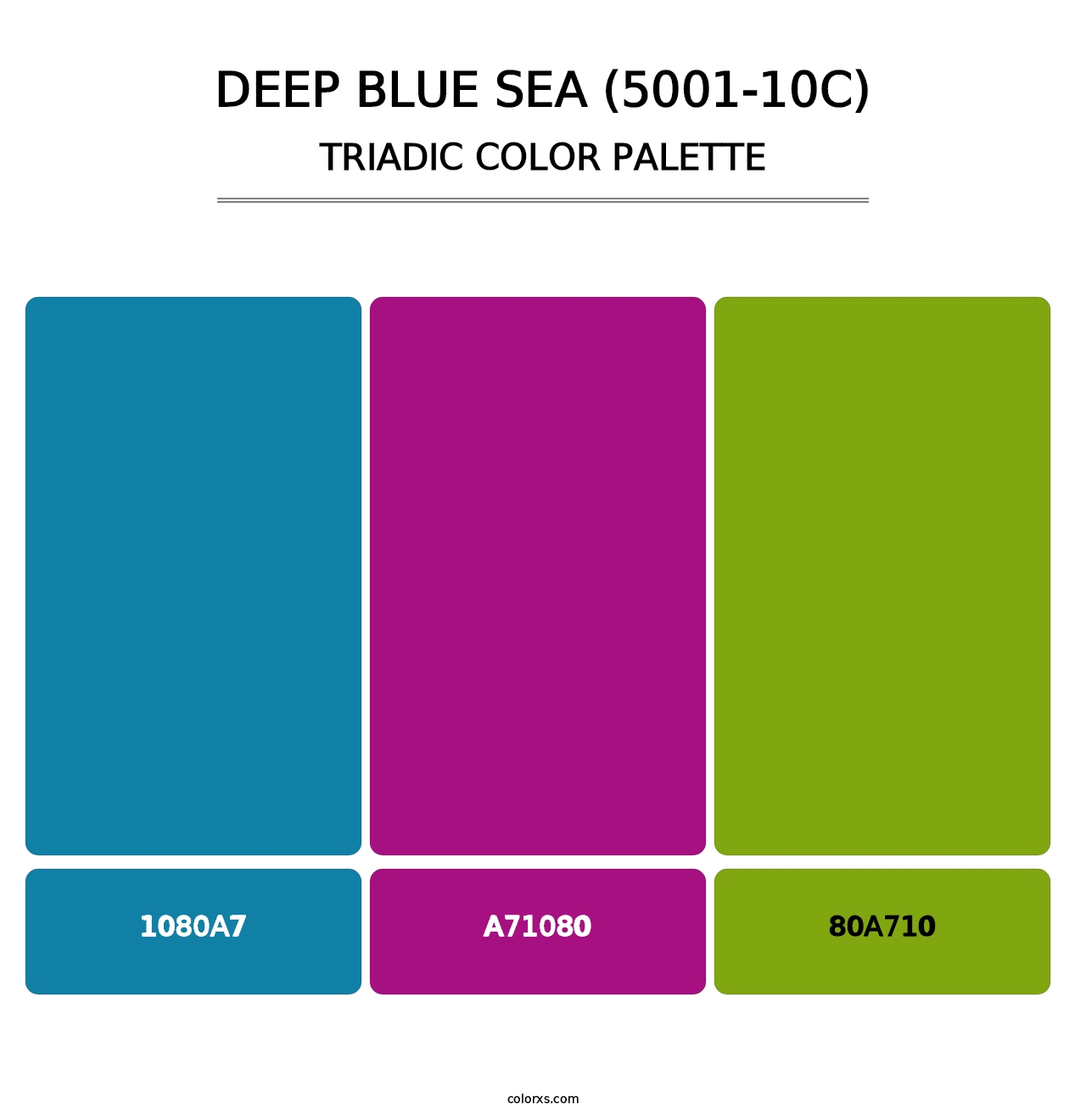 Deep Blue Sea (5001-10C) - Triadic Color Palette