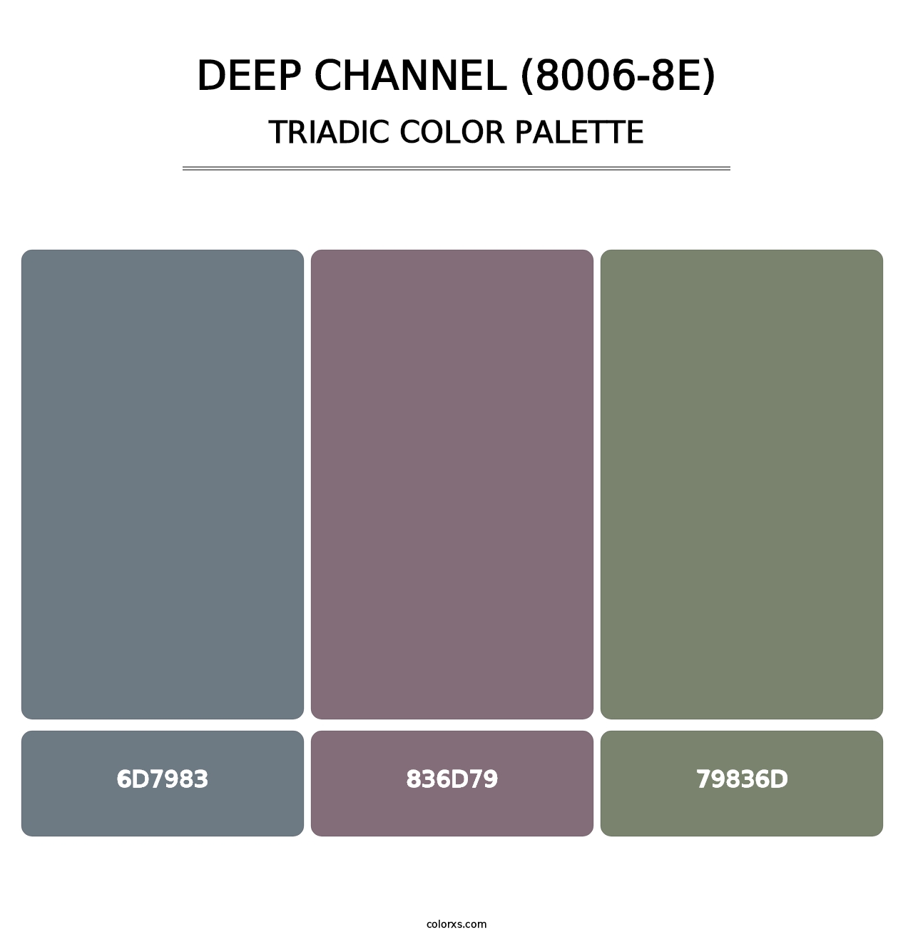 Deep Channel (8006-8E) - Triadic Color Palette
