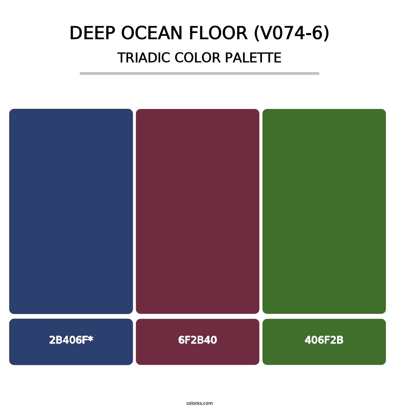 Deep Ocean Floor (V074-6) - Triadic Color Palette