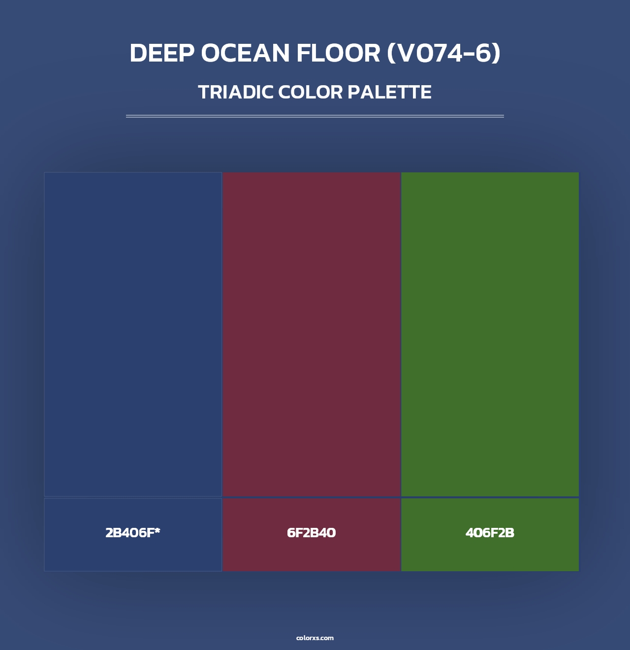 Deep Ocean Floor (V074-6) - Triadic Color Palette
