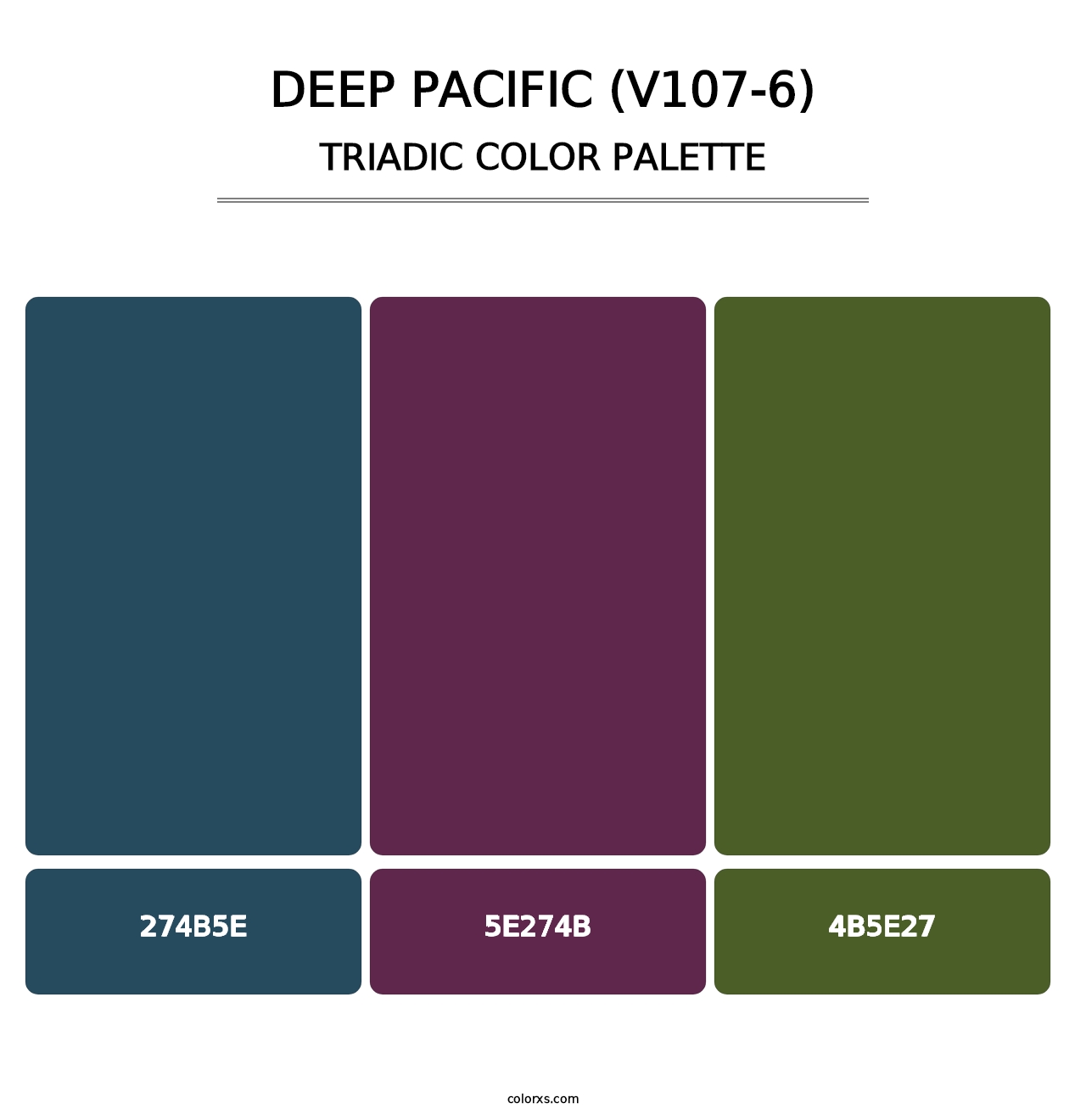 Deep Pacific (V107-6) - Triadic Color Palette
