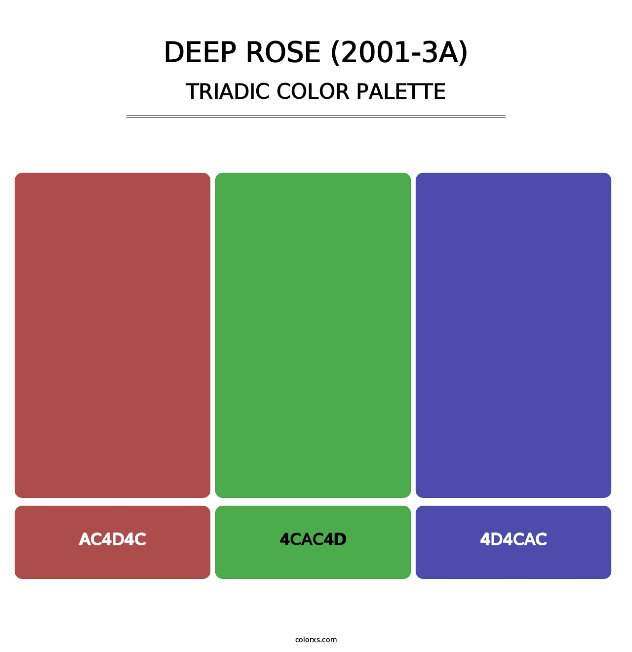 Deep Rose (2001-3A) - Triadic Color Palette