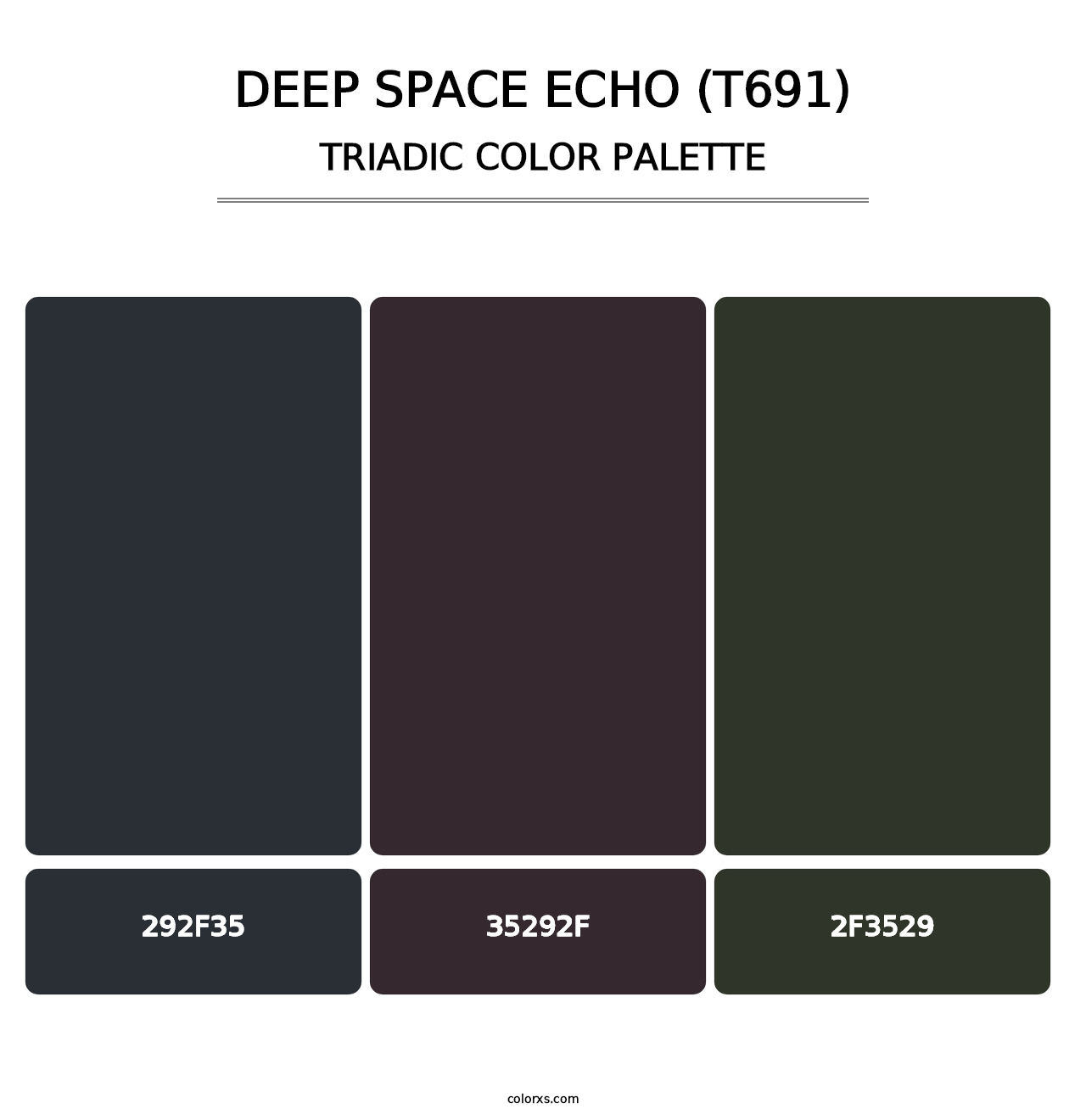 Deep Space Echo (T691) - Triadic Color Palette