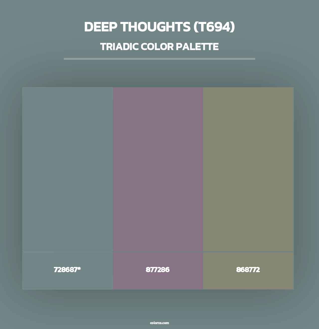 Deep Thoughts (T694) - Triadic Color Palette