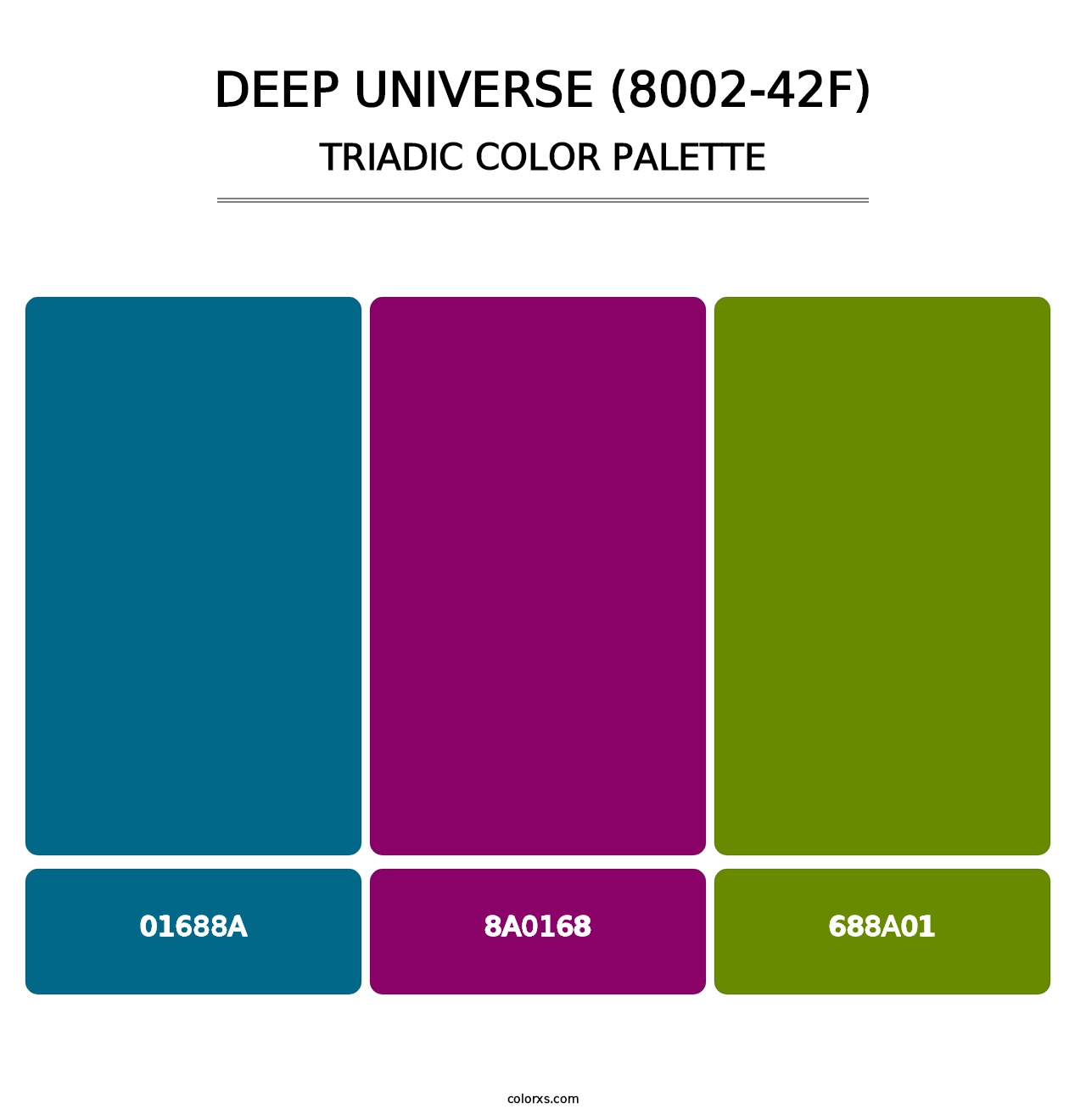 Deep Universe (8002-42F) - Triadic Color Palette