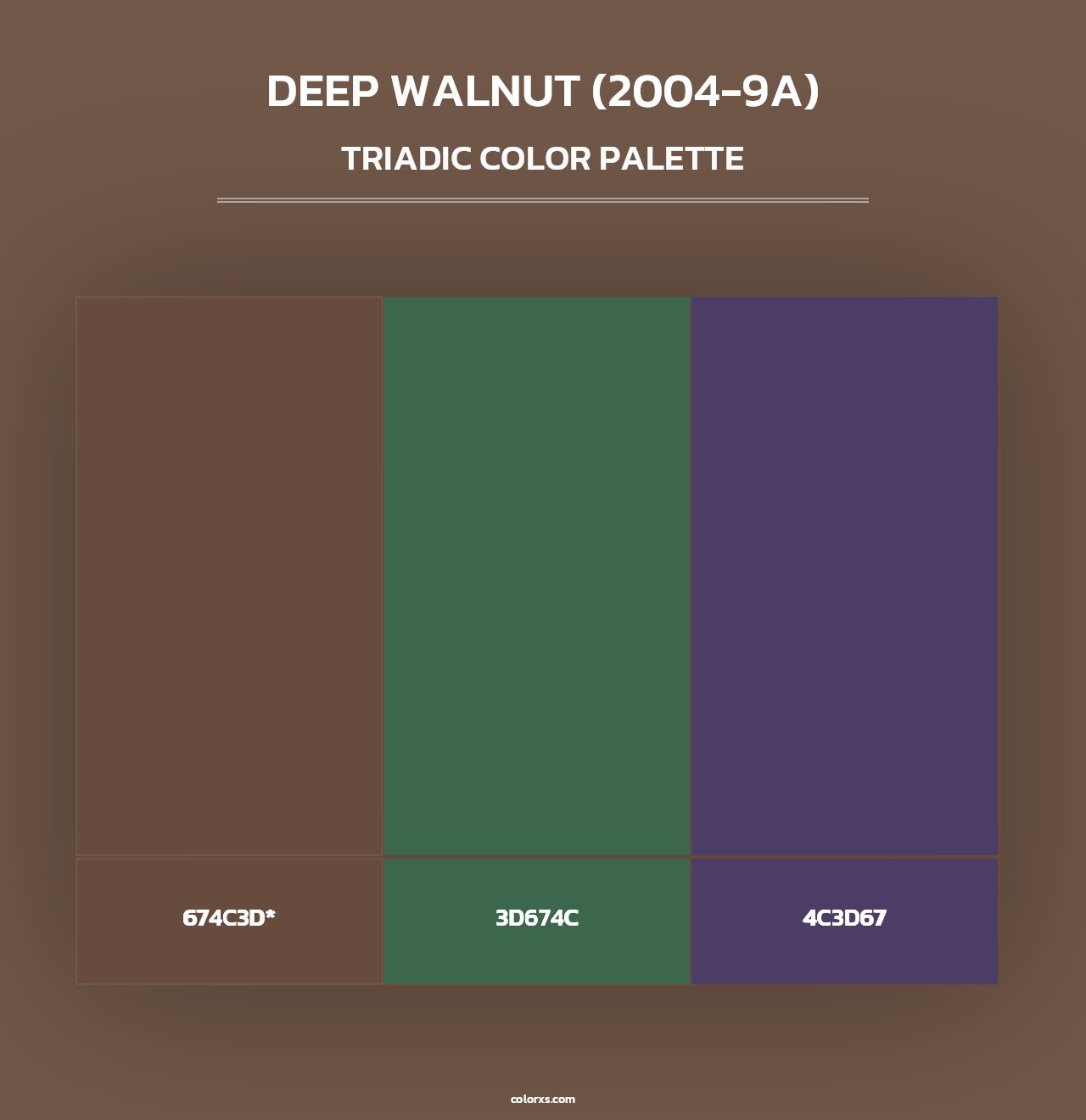 Deep Walnut (2004-9A) - Triadic Color Palette
