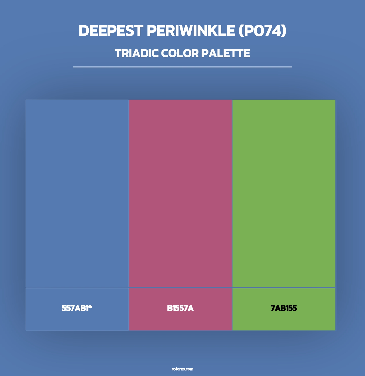 Deepest Periwinkle (P074) - Triadic Color Palette