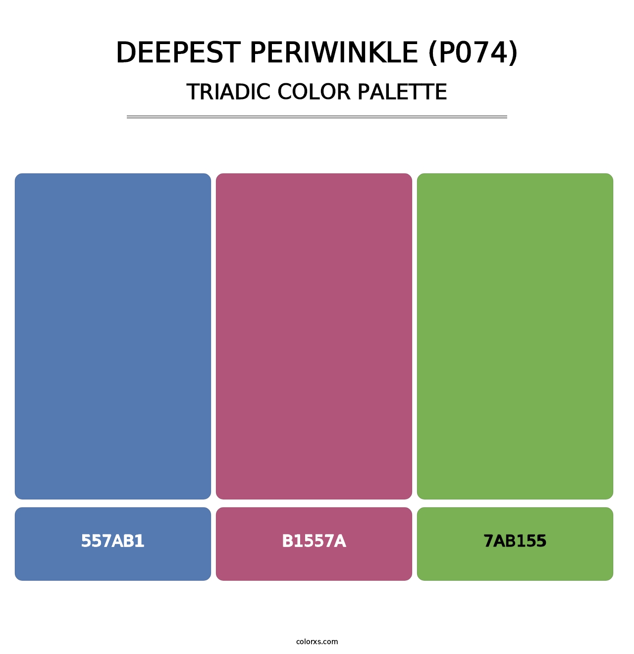Deepest Periwinkle (P074) - Triadic Color Palette