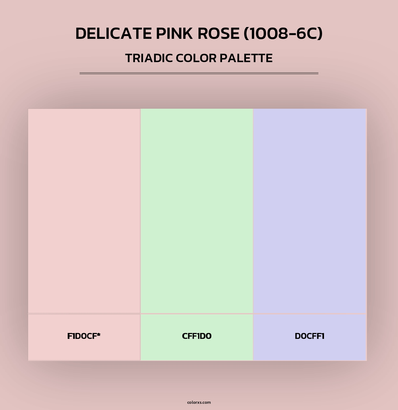 Delicate Pink Rose (1008-6C) - Triadic Color Palette