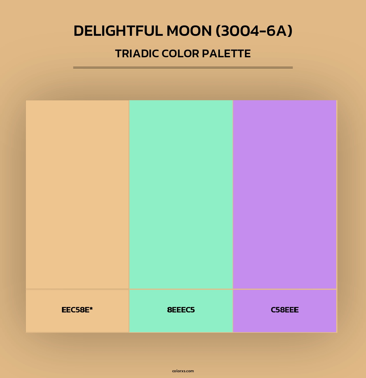Delightful Moon (3004-6A) - Triadic Color Palette