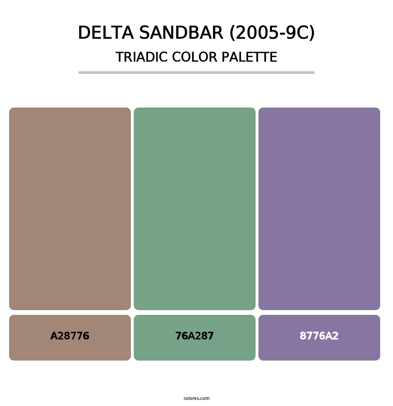 Delta Sandbar (2005-9C) - Triadic Color Palette