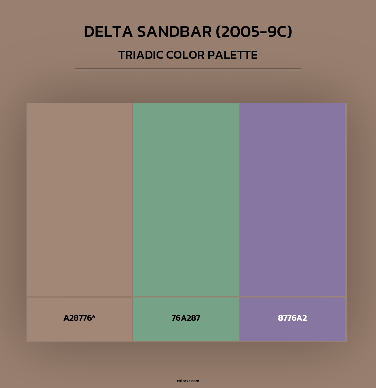 Delta Sandbar (2005-9C) - Triadic Color Palette