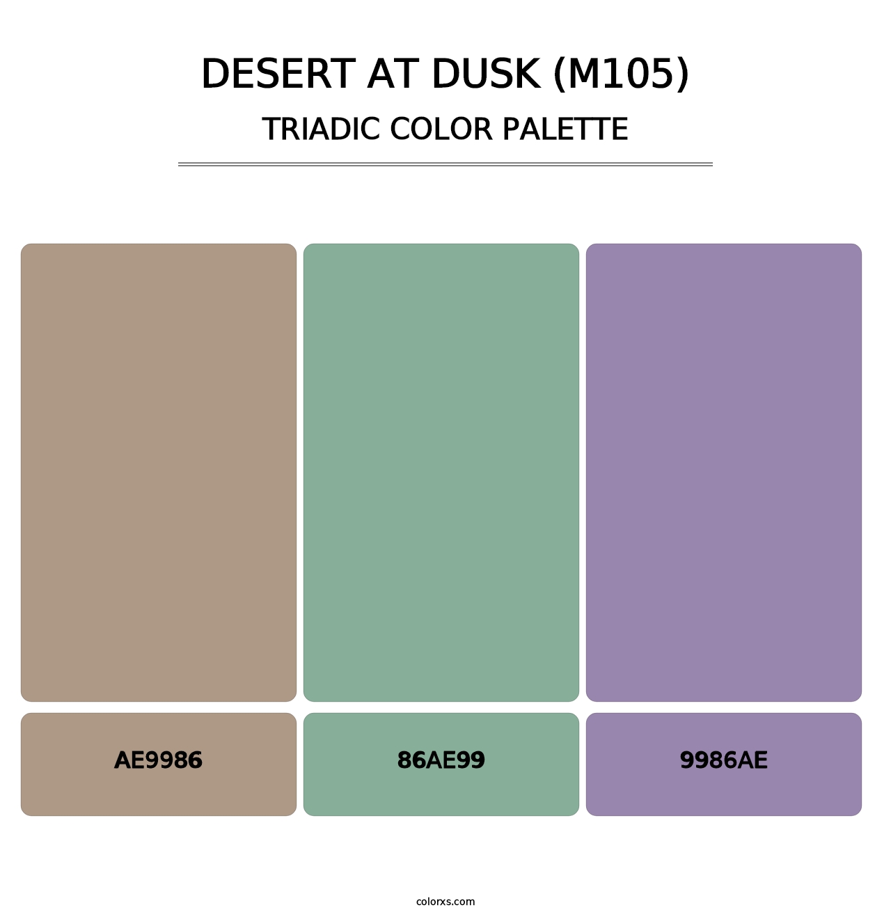Desert at Dusk (M105) - Triadic Color Palette