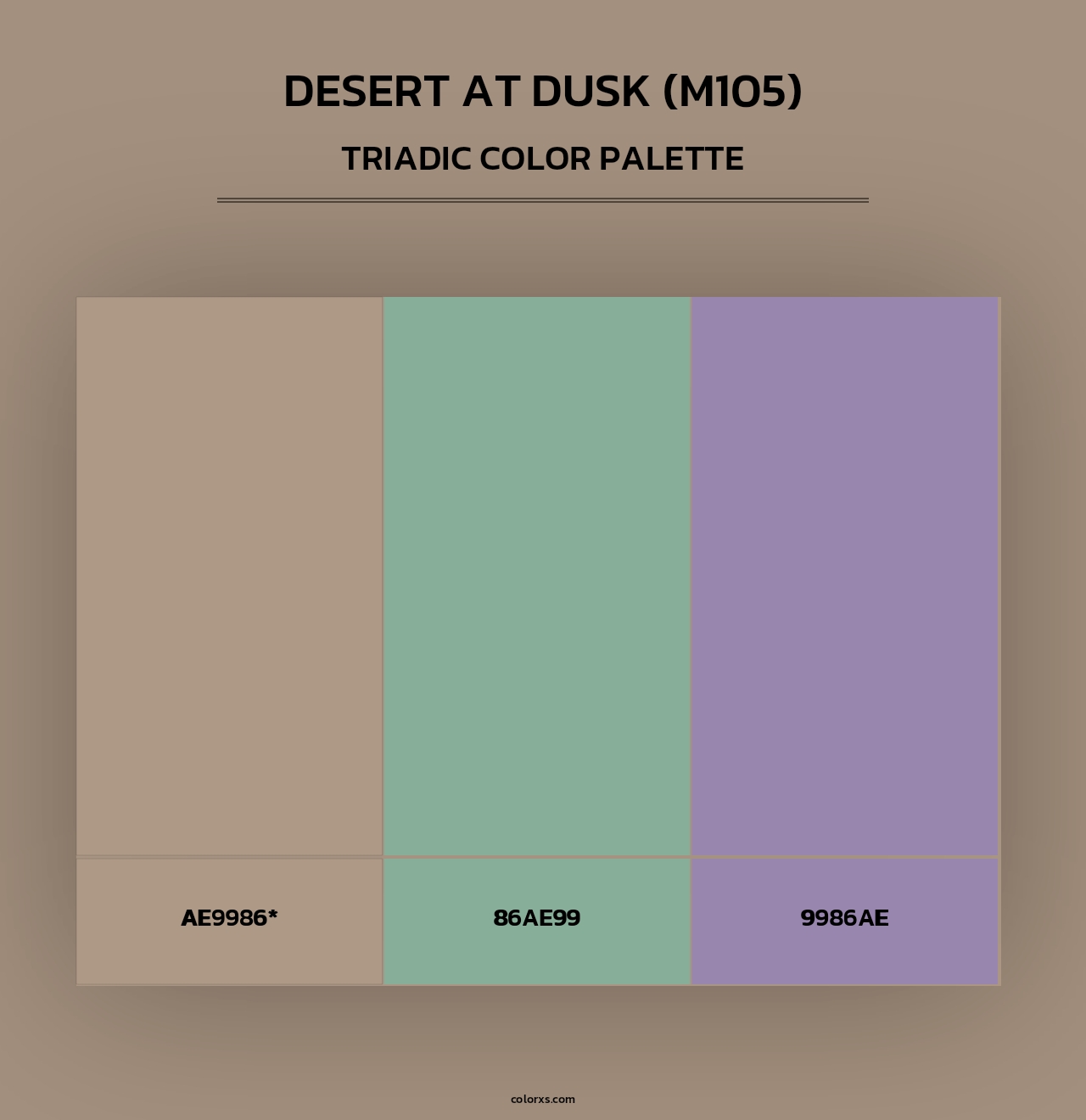 Desert at Dusk (M105) - Triadic Color Palette