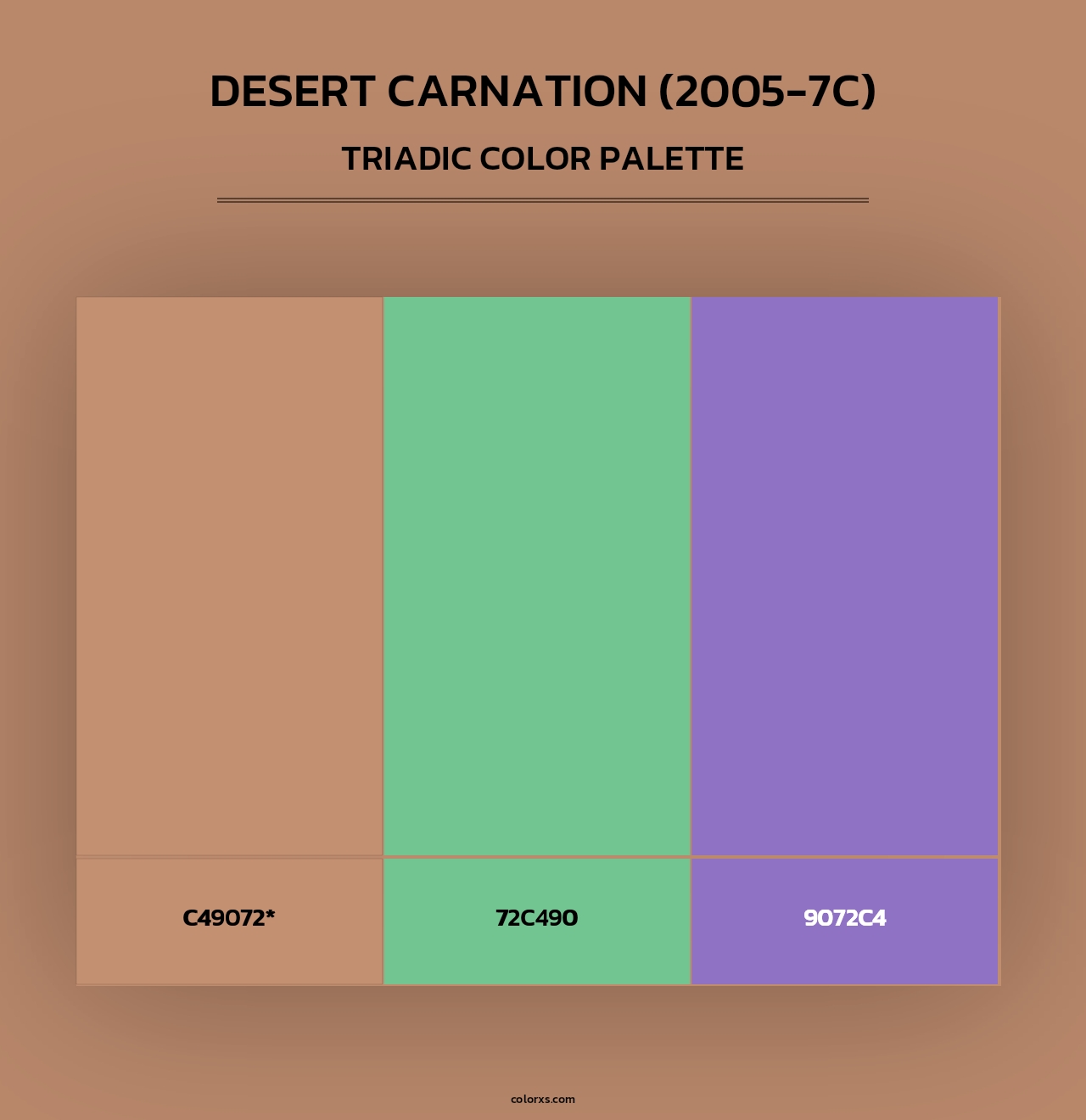 Desert Carnation (2005-7C) - Triadic Color Palette
