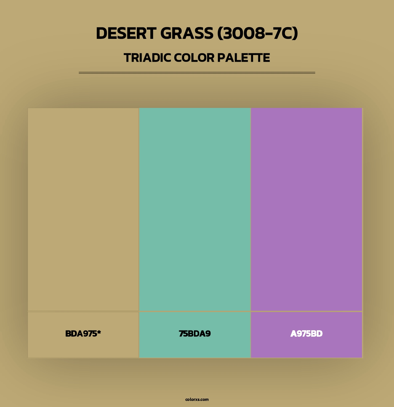 Desert Grass (3008-7C) - Triadic Color Palette