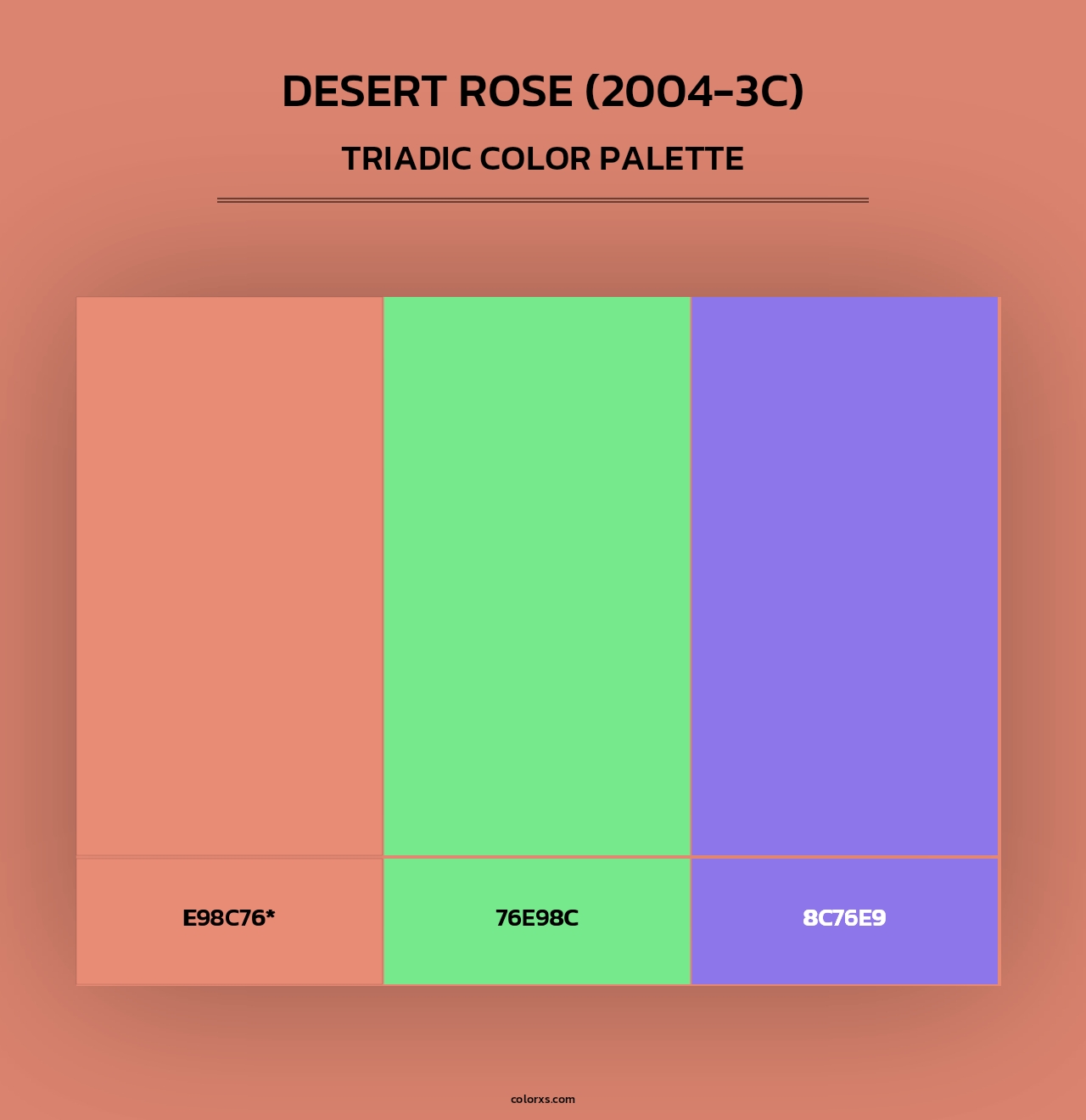 Desert Rose (2004-3C) - Triadic Color Palette